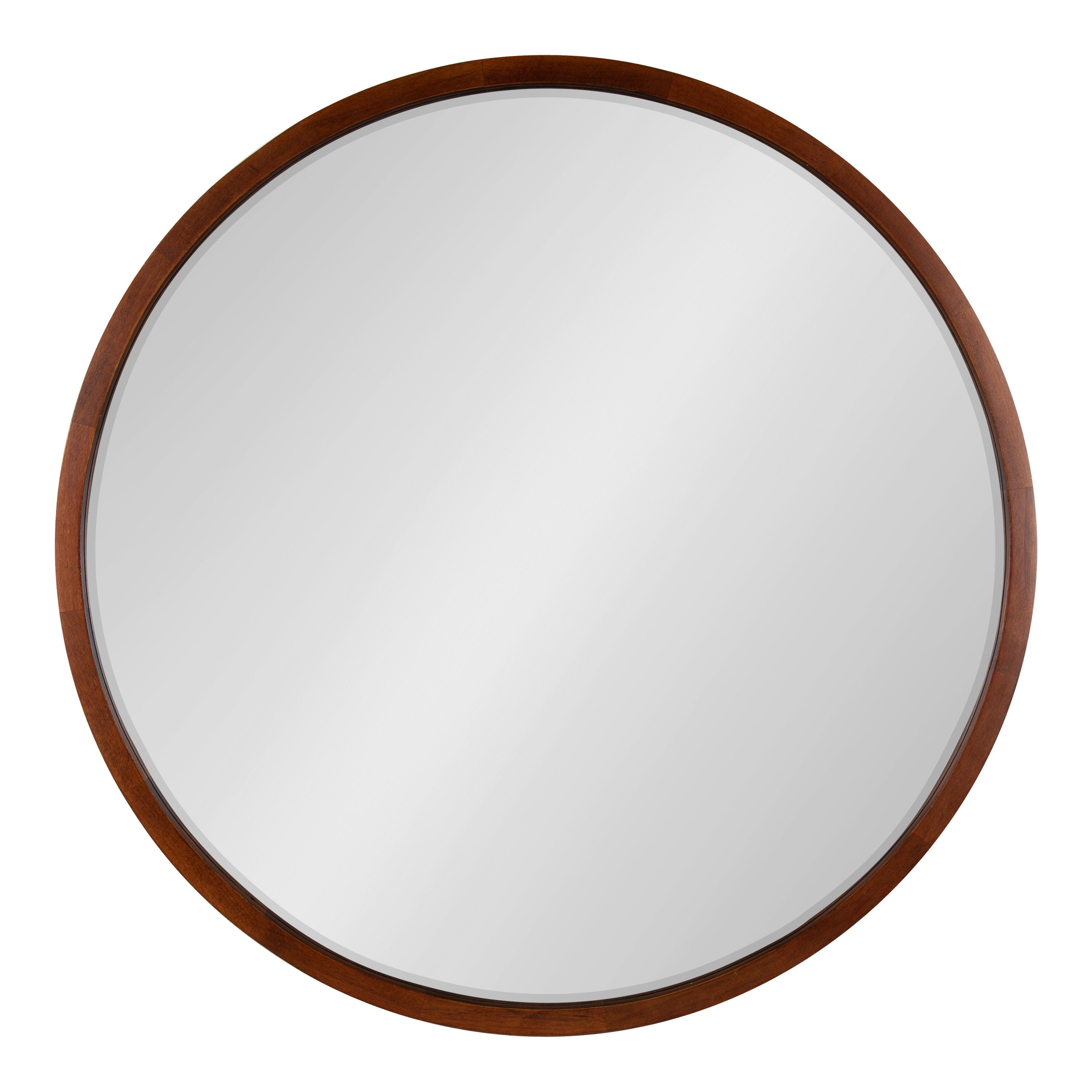 McLean Round Wood Framed Wall Mirror