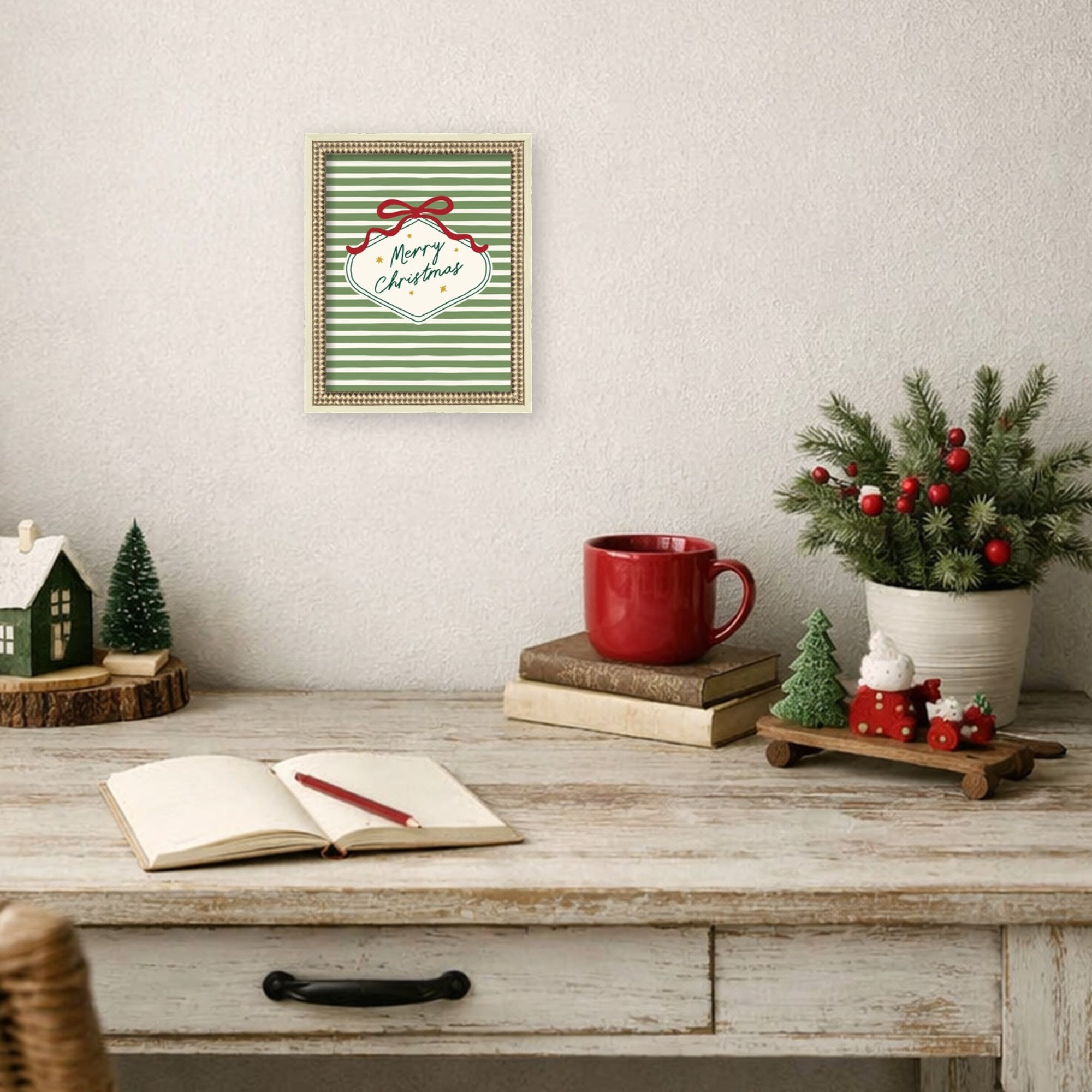 Mounted Canvas Castellan Distressed White 13x16 6