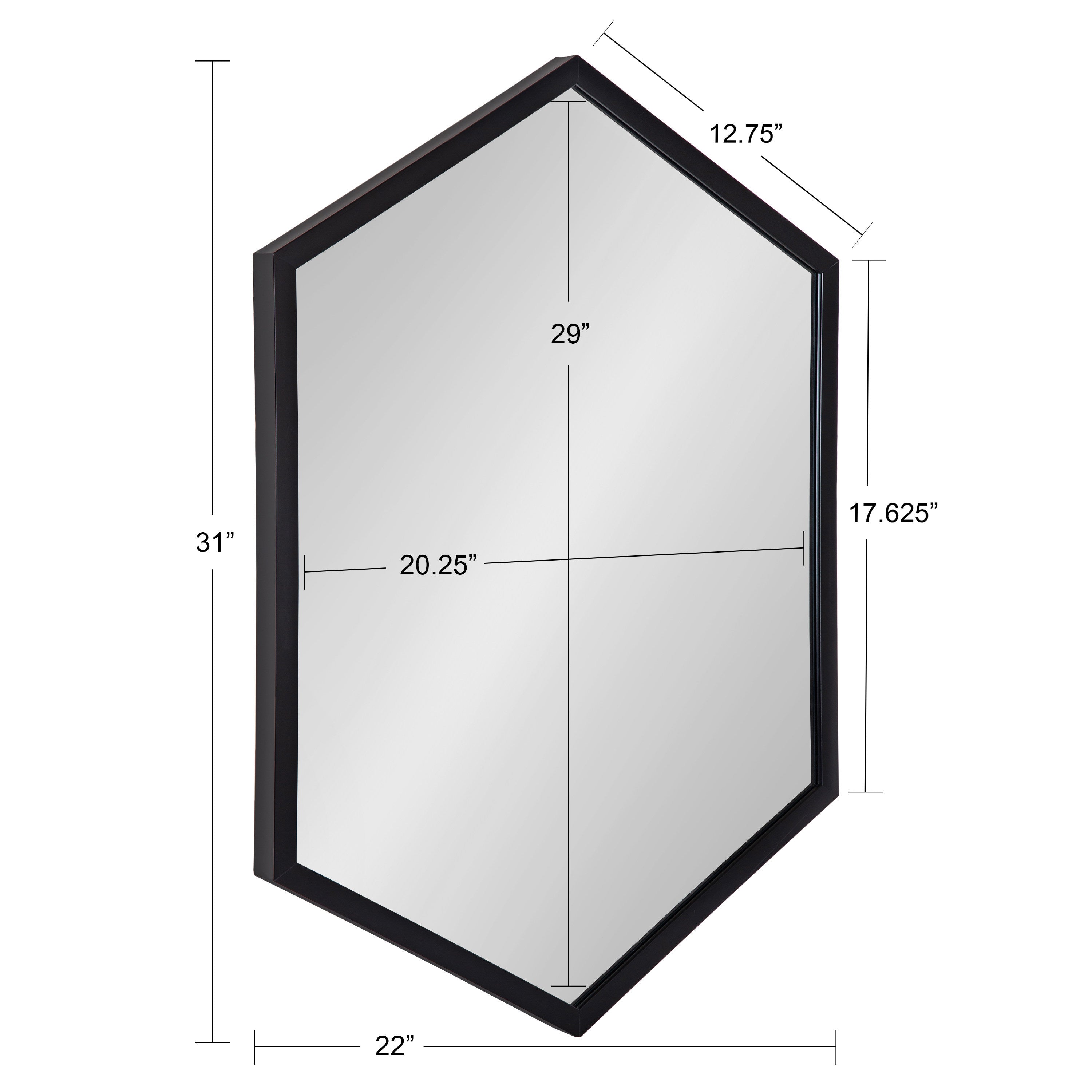 Laverty Framed Hexagon Wall Mirror