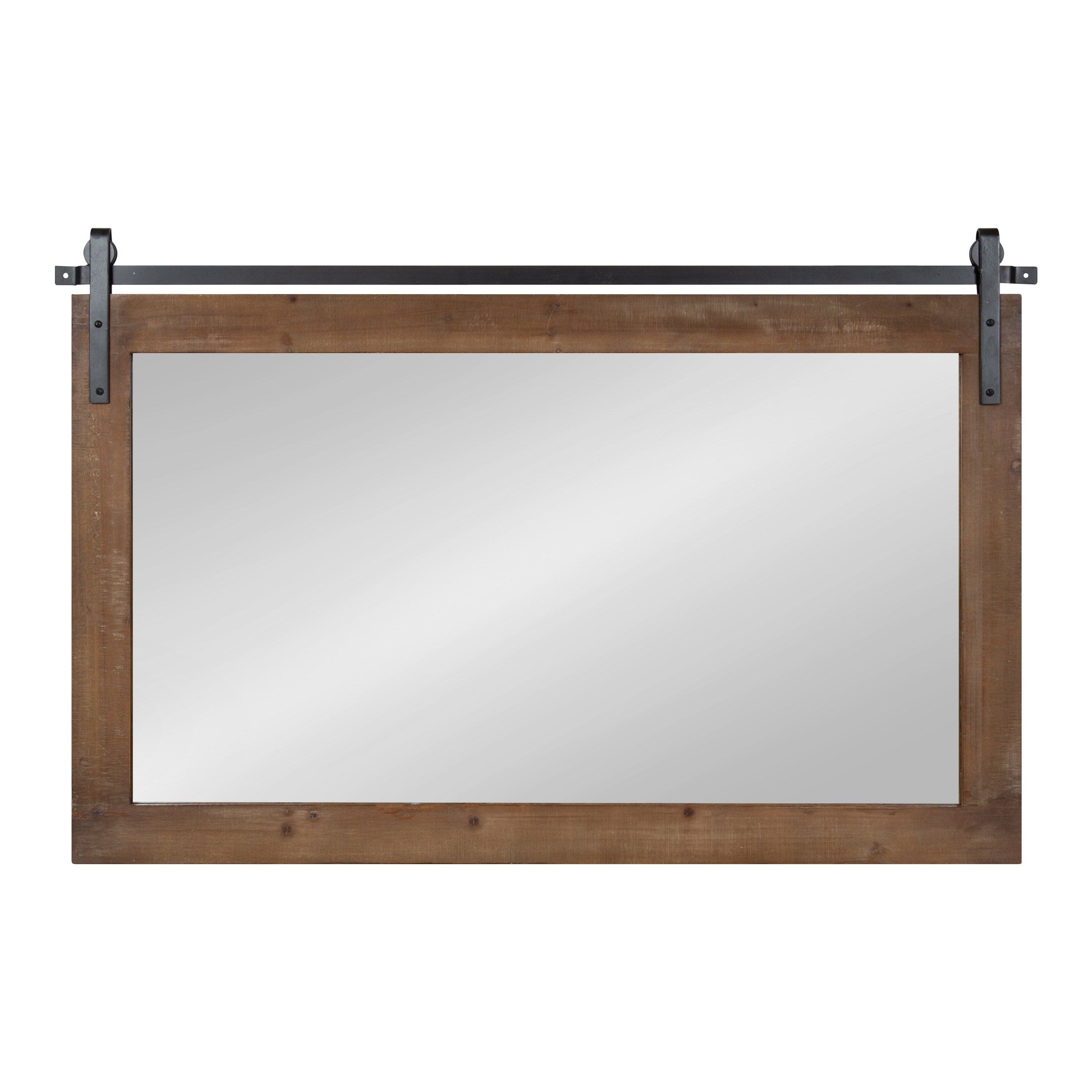Rectangle Mirror Rustic Brown 40x26 2