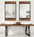 Rectangle Mirror Rustic Brown Black 20x36 8