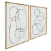 Art Set Sylvie Bright Gold 2 Piece Set 28x38 2