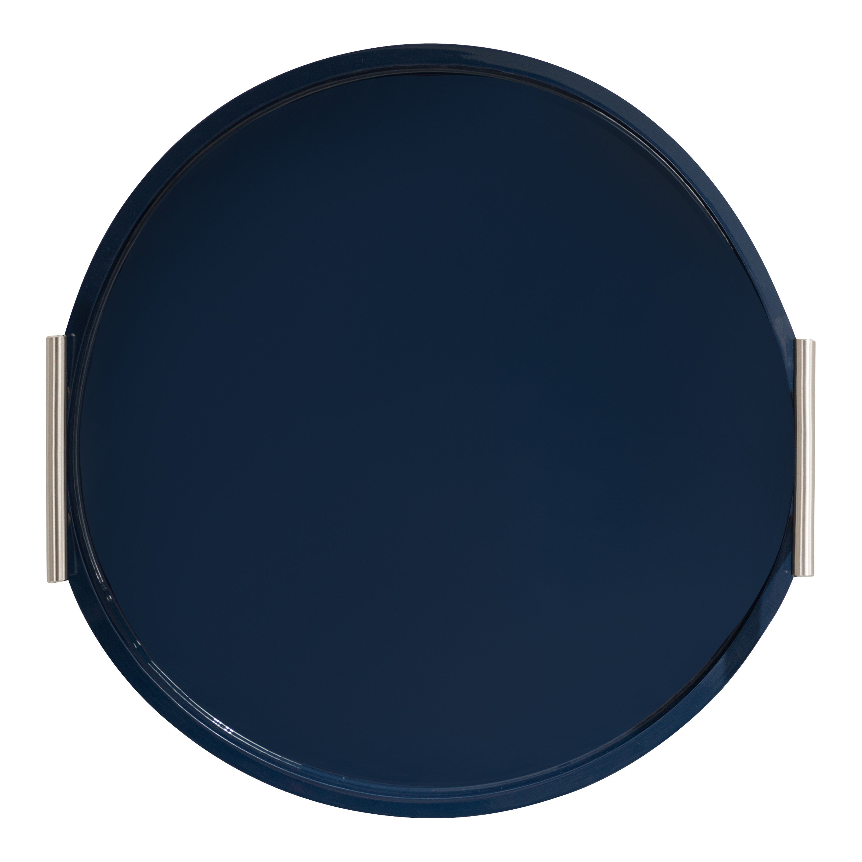 Single Tray Navy Blue Silver 15.5" Diameter 6