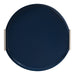 Single Tray Navy Blue Silver 15.5" Diameter 6