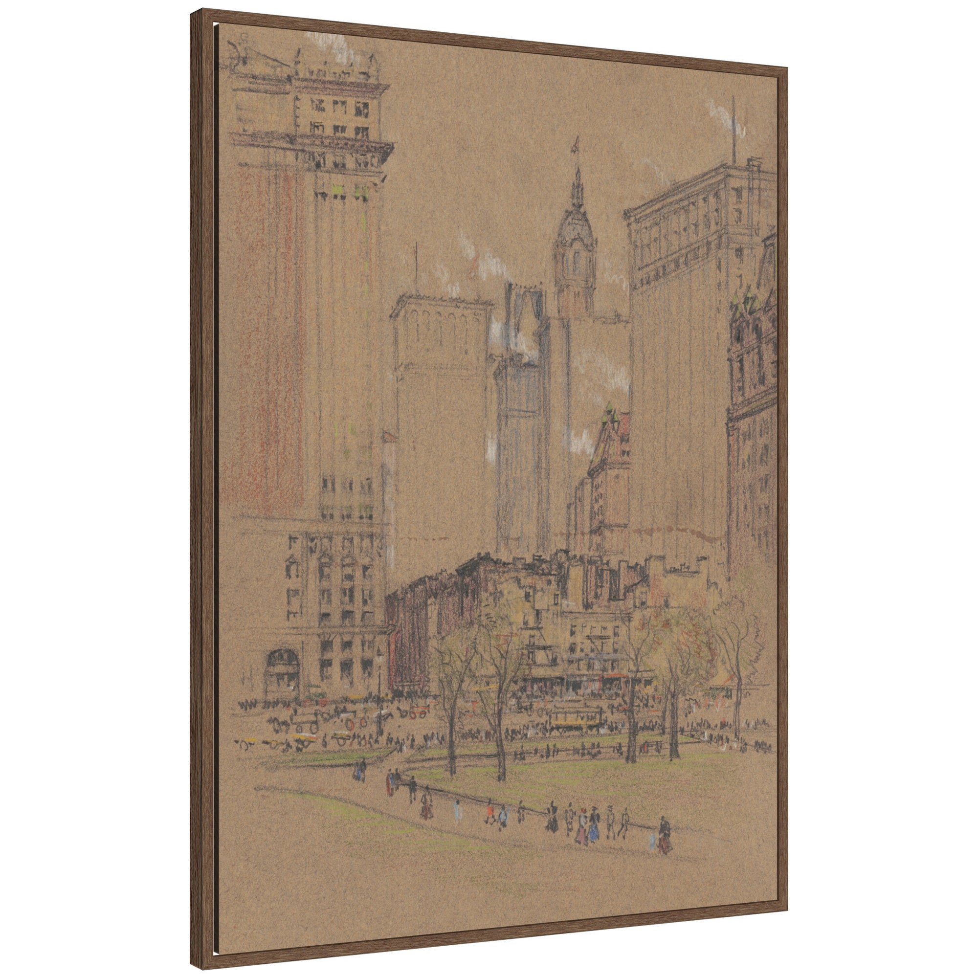 Framed Canvas Sylvie Walnut 28x38 1