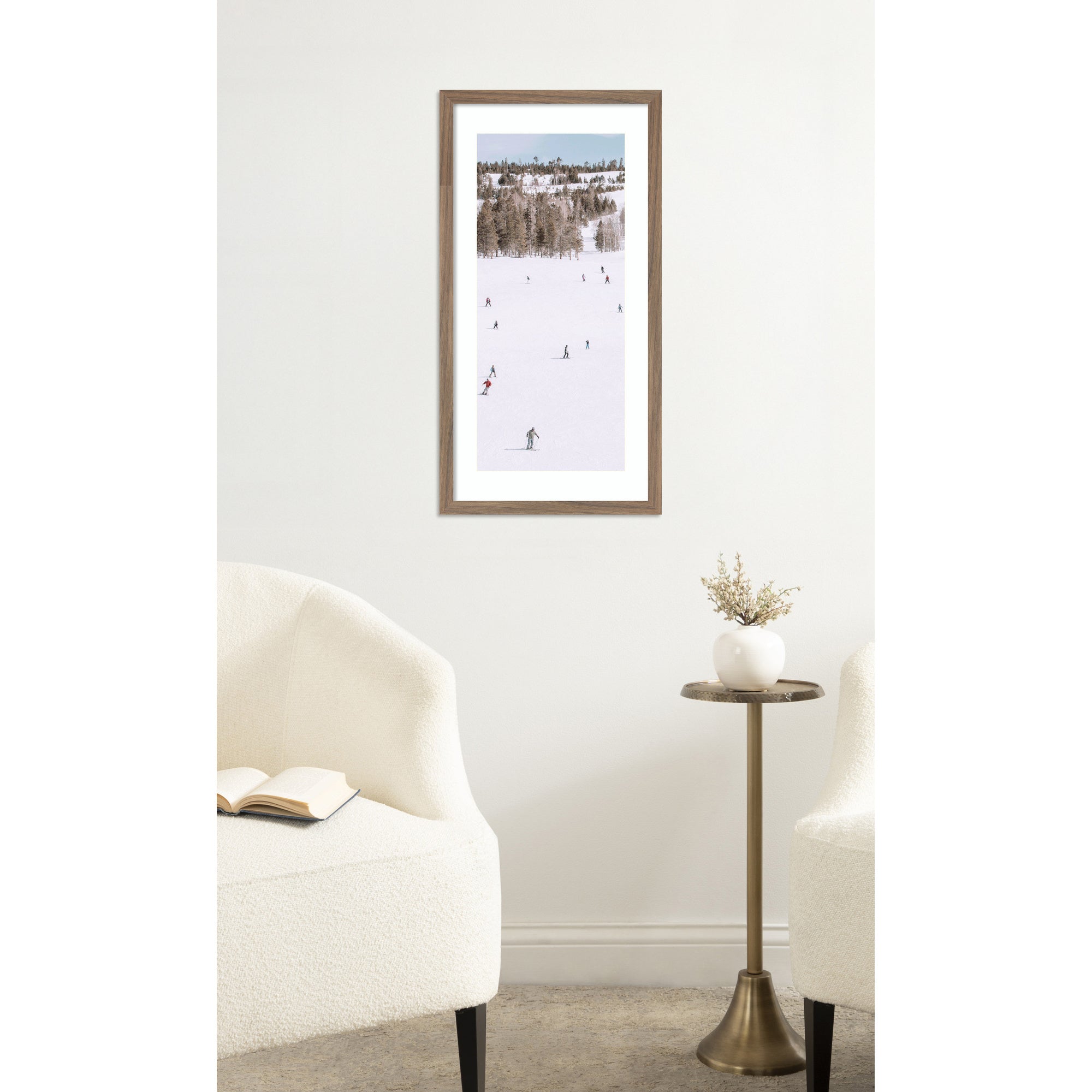 Framed Art Svelte Walnut 13x25 5