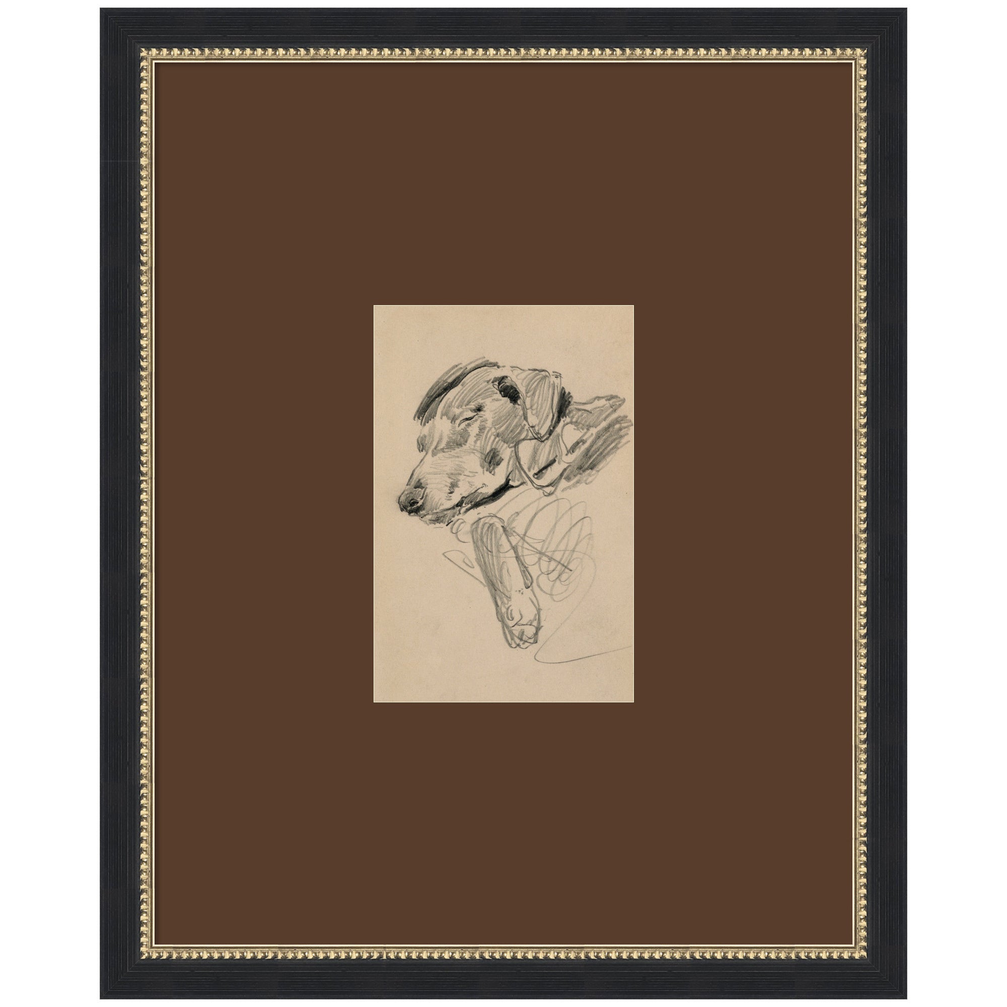Framed Art 18x22 Brown Matted to 6x9 Belmont Black 1