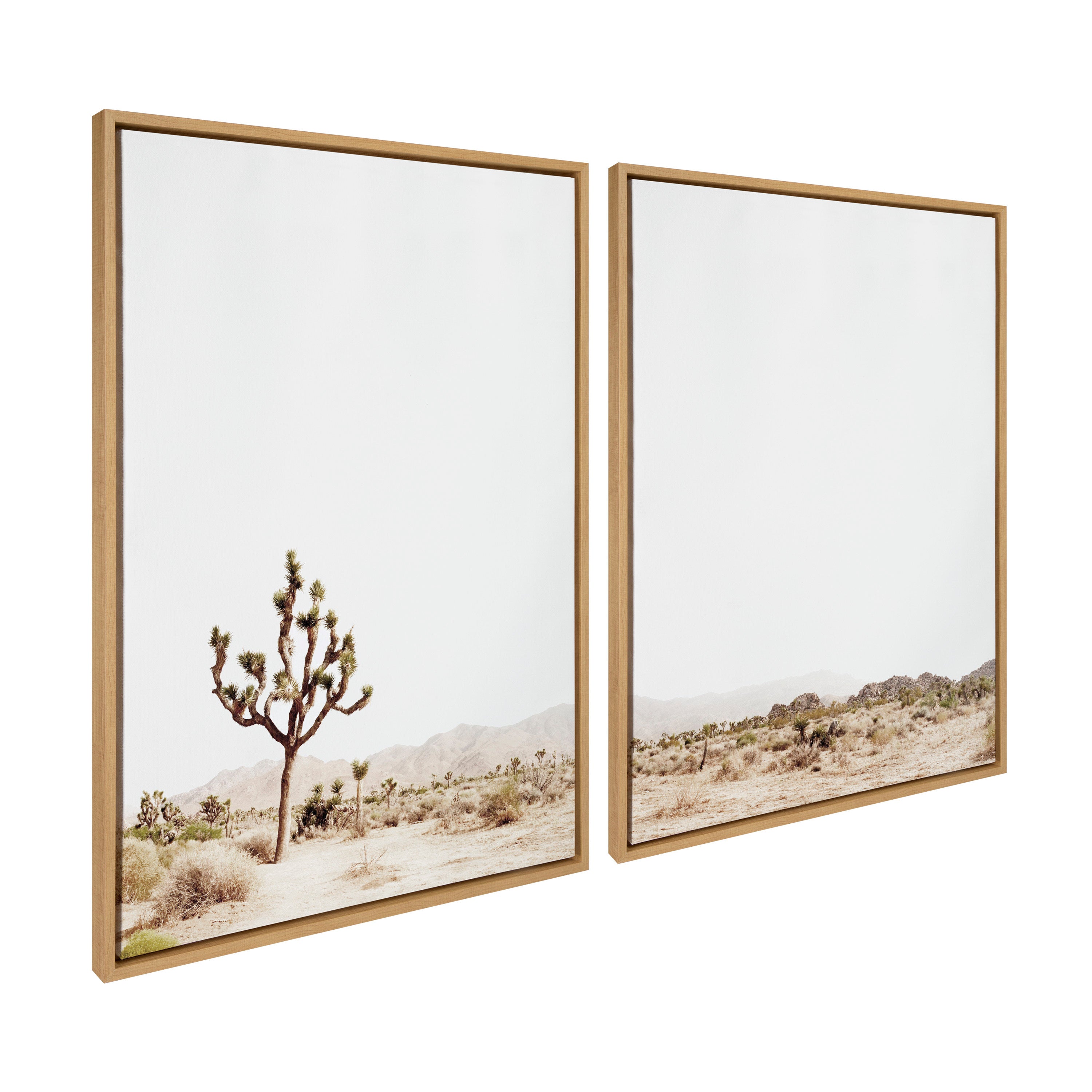 Framed Canvas Sylvie Natural 2 Piece Set 28x38 2