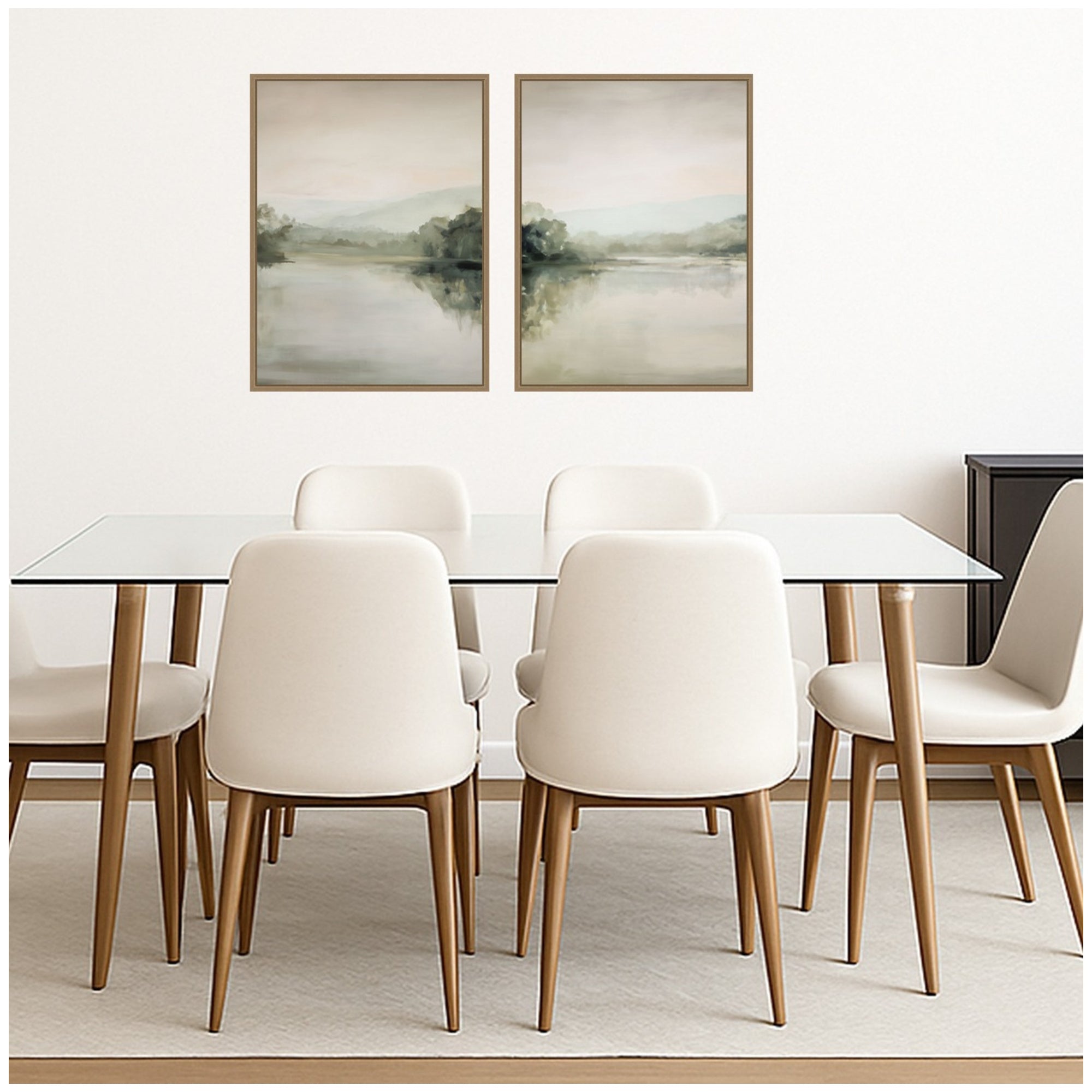 Art Set 2 Piece Set 18x24 Sylvie Dark Gold 7