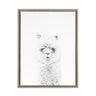 Sylvie Hairy Alpaca Framed Canvas by Simon Te of Tai Prints