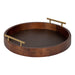 Single Tray Walnut Brown 18" Diameter 1