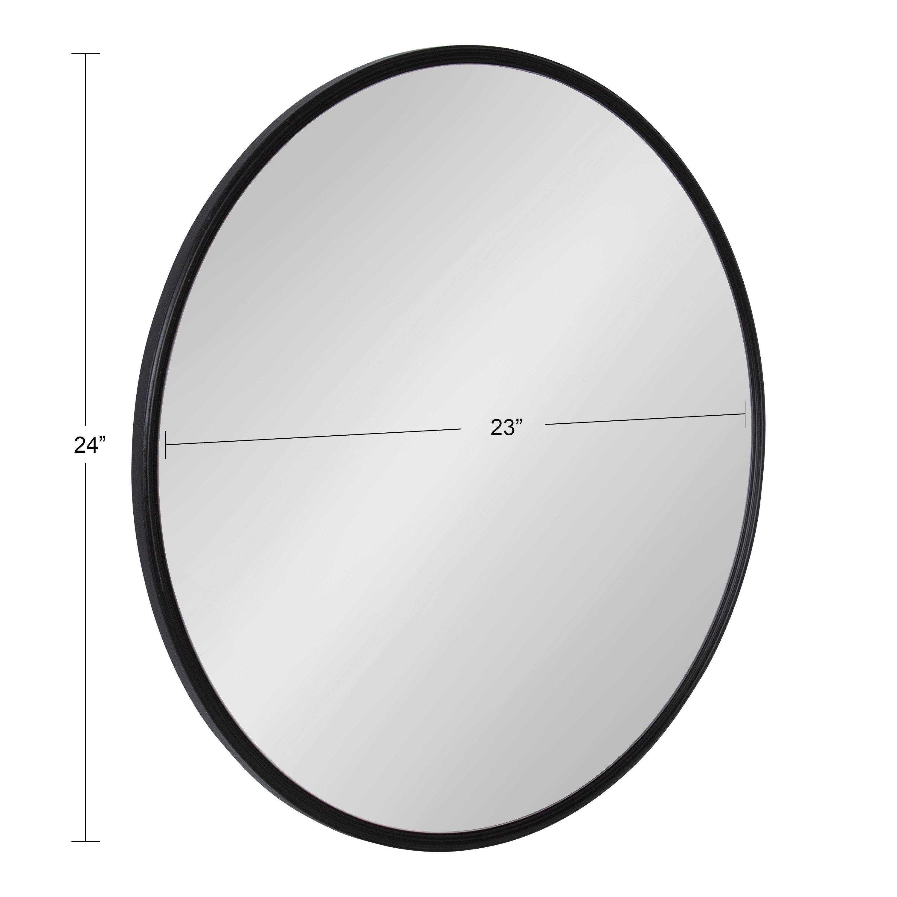 Round Mirror Black 24" Diameter 5