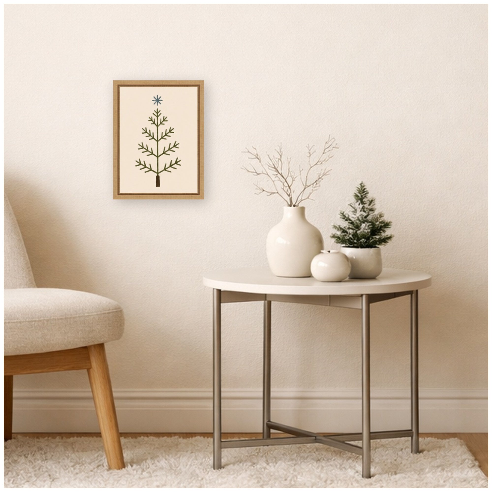 Framed Canvas Sylvie Natural 10x13 6
