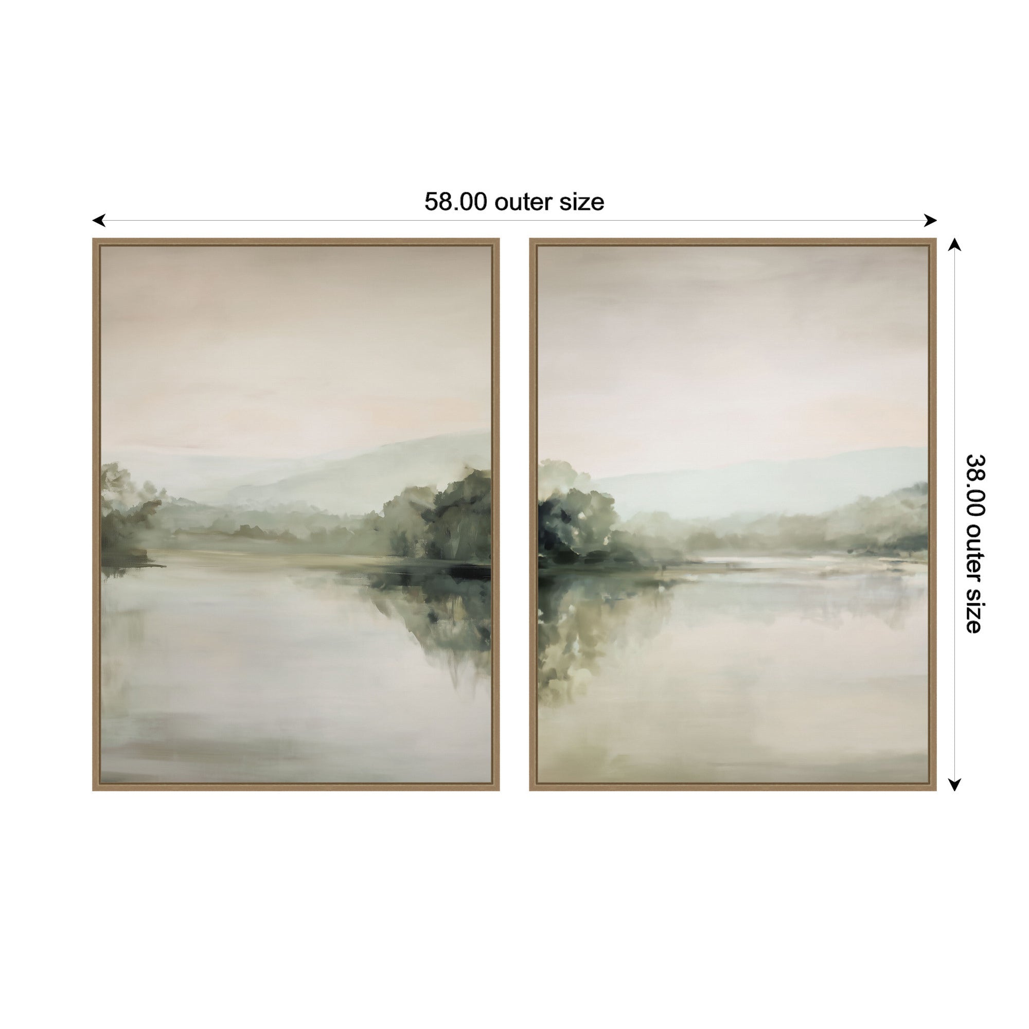 Art Set 2 Piece Set 28x38 Sylvie Dark Gold 2