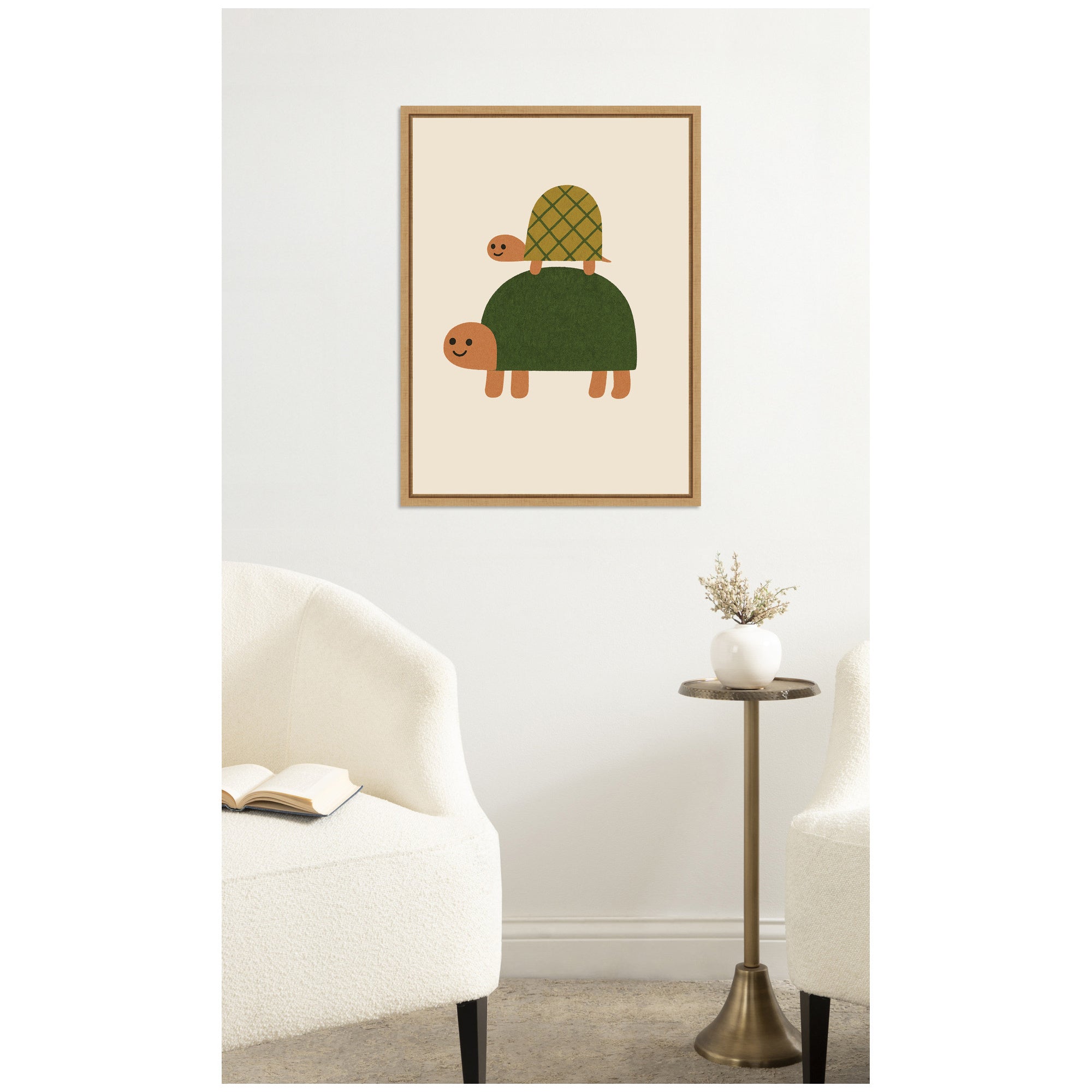 Tortoise by Laura Moss Framed Canvas Wall Art Print
