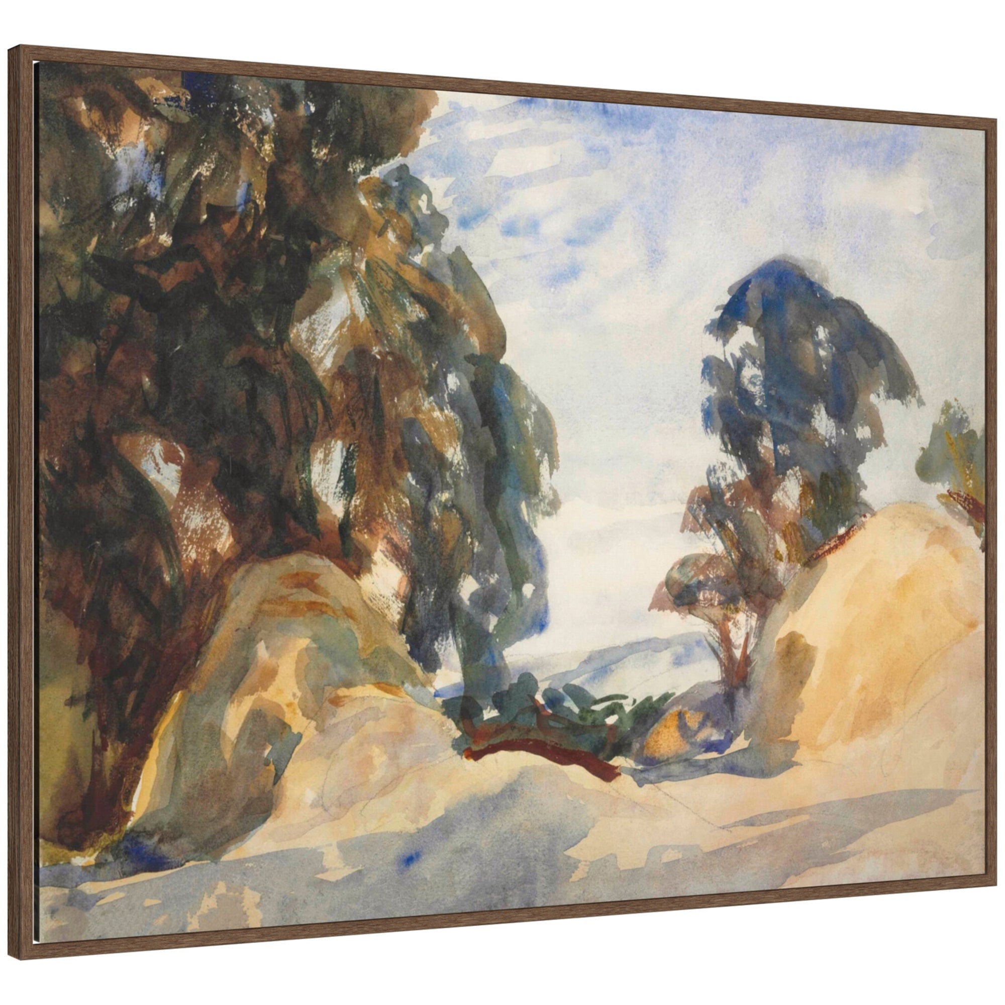 Framed Canvas 42x32 Sylvie Walnut 1