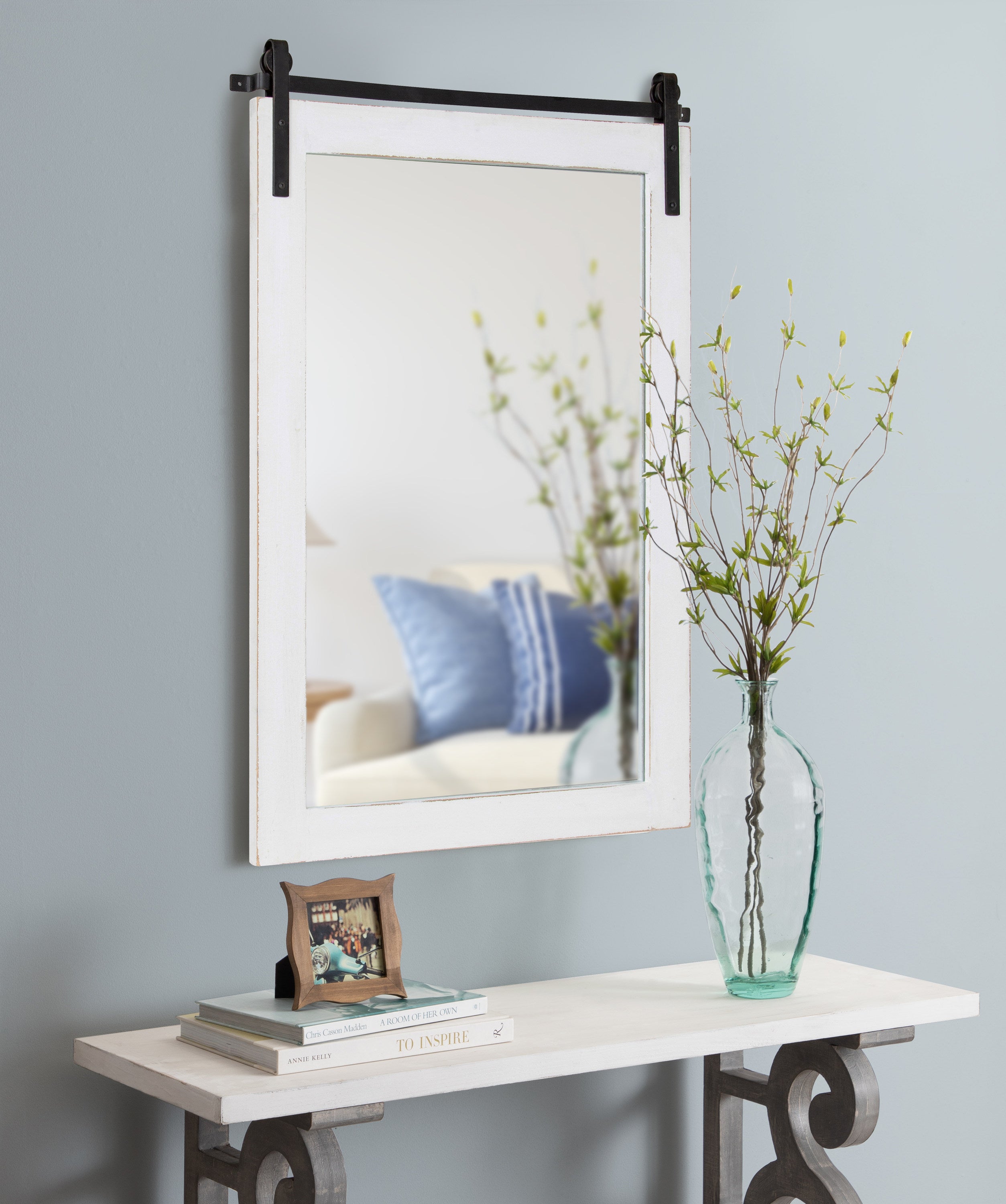 Rectangle Mirror White 24x38 6