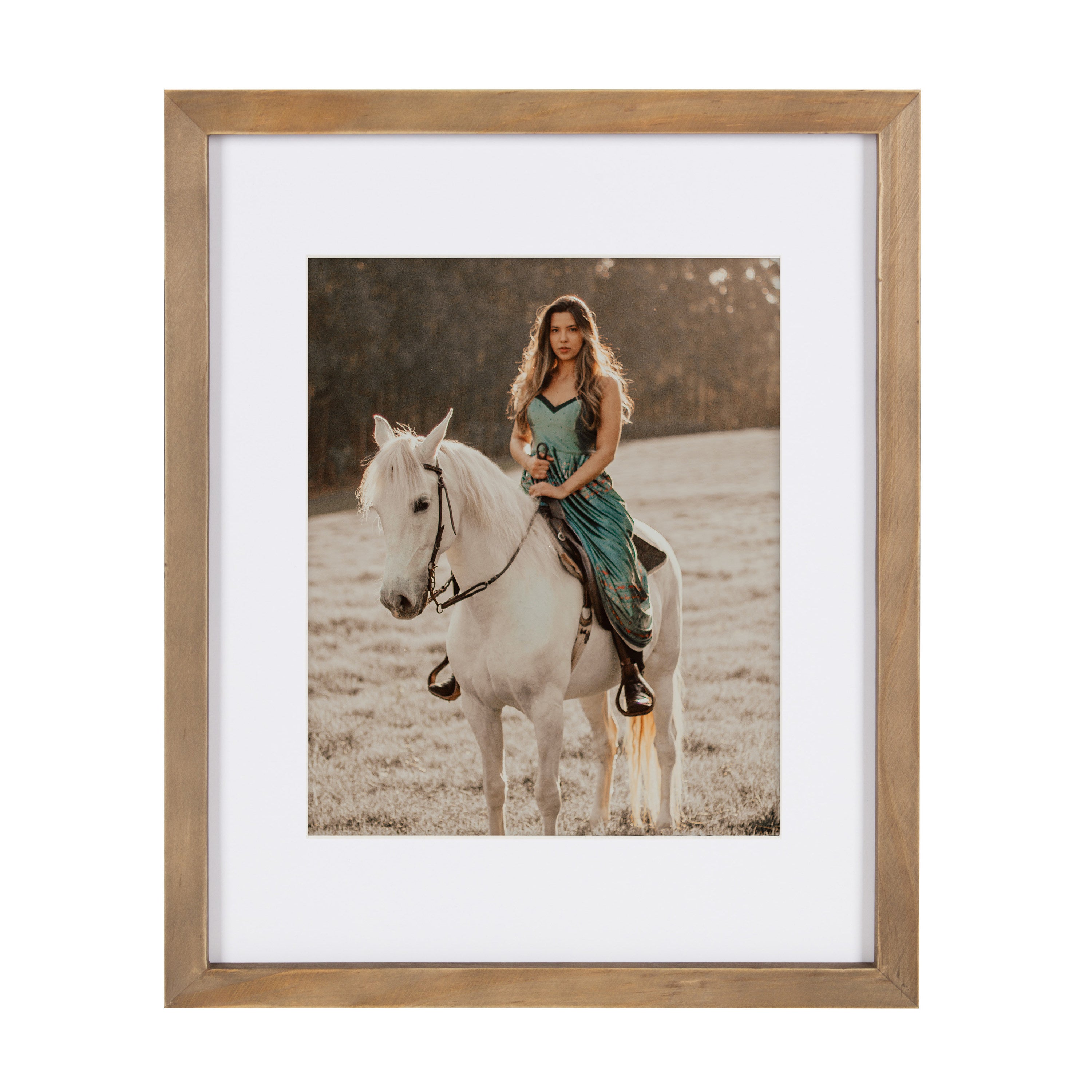 Wall Frame Rustic Brown 11x14 matted to 8x10 3