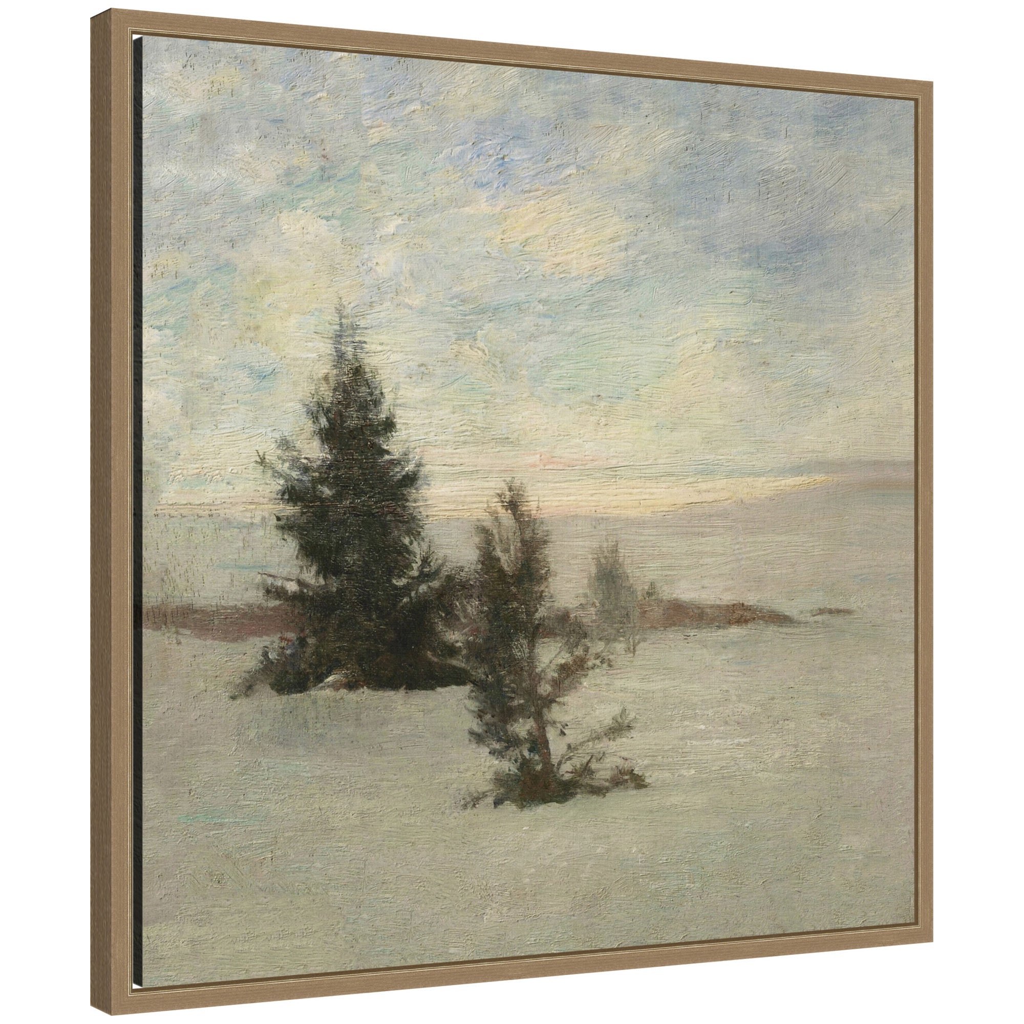 Framed Canvas Sylvie Dark Gold 22x22 1