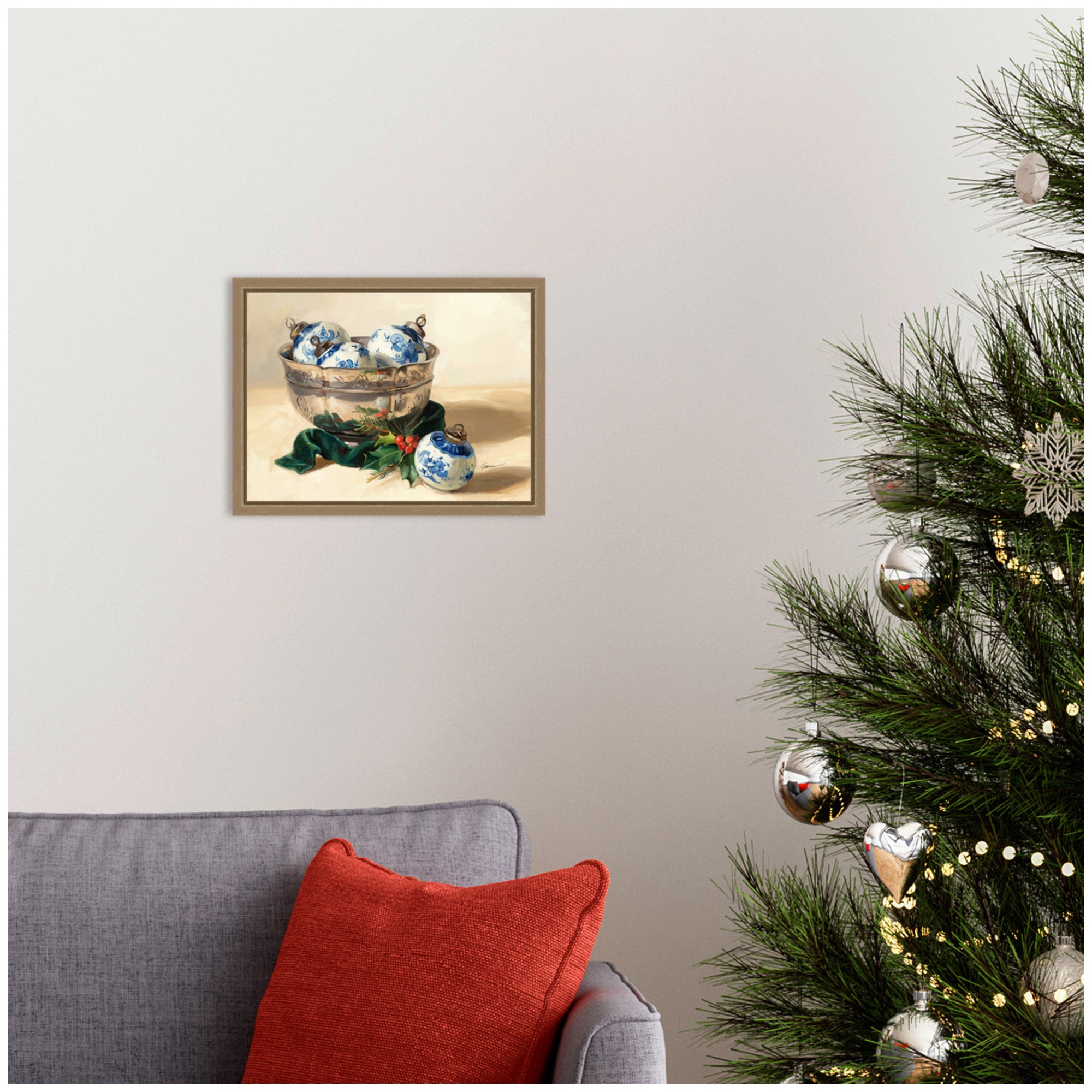 Framed Canvas Sylvie Dark Gold 13x10 5