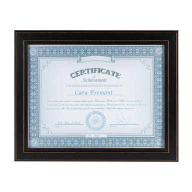Document Frame Distressed Black 8.5x11 2