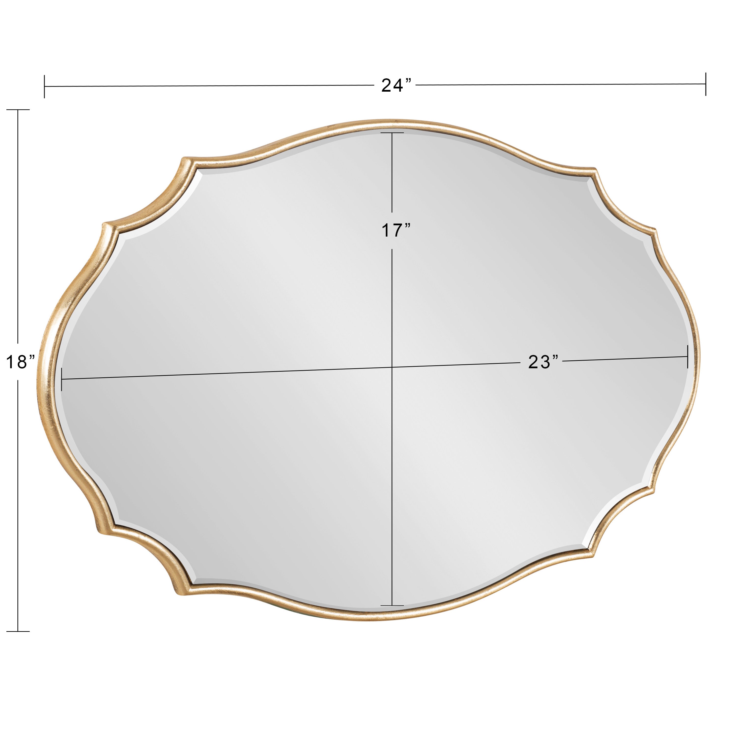 Scallop Mirror Gold 18x24 5