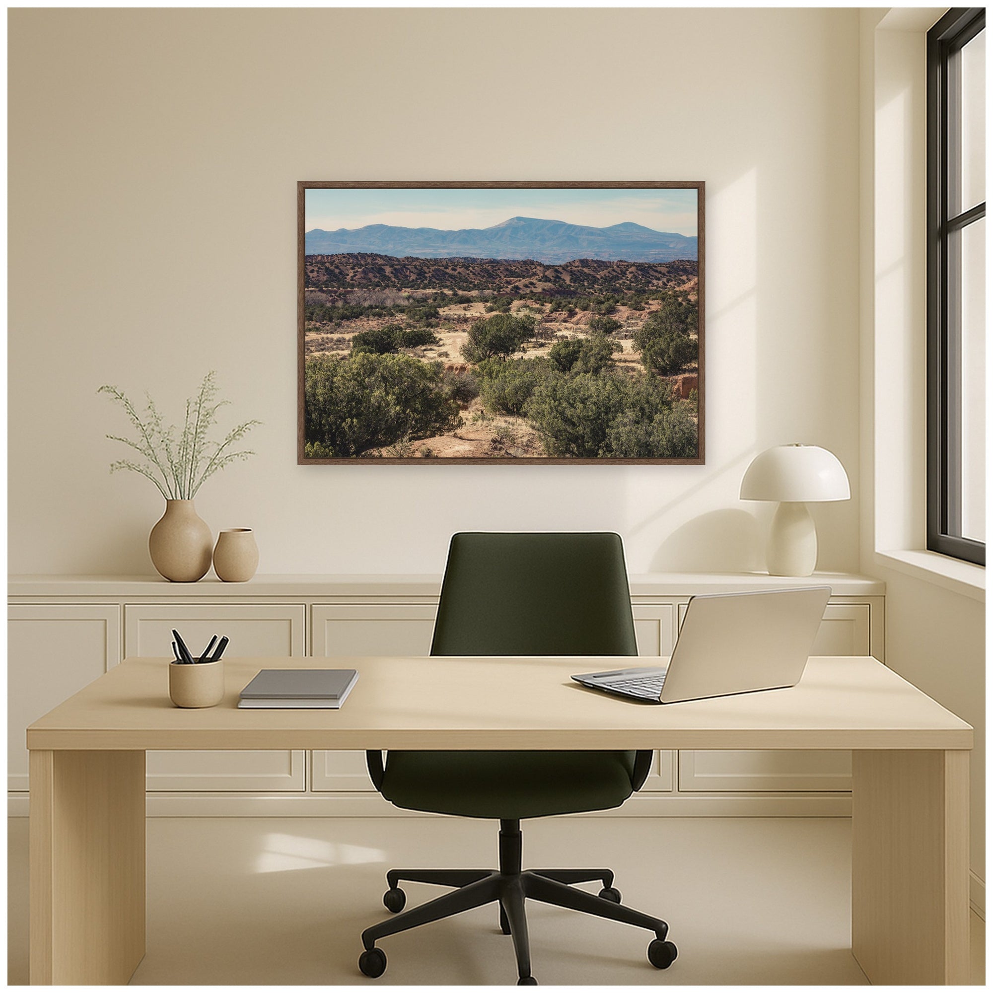 Framed Canvas 33x23 Sylvie Walnut 6