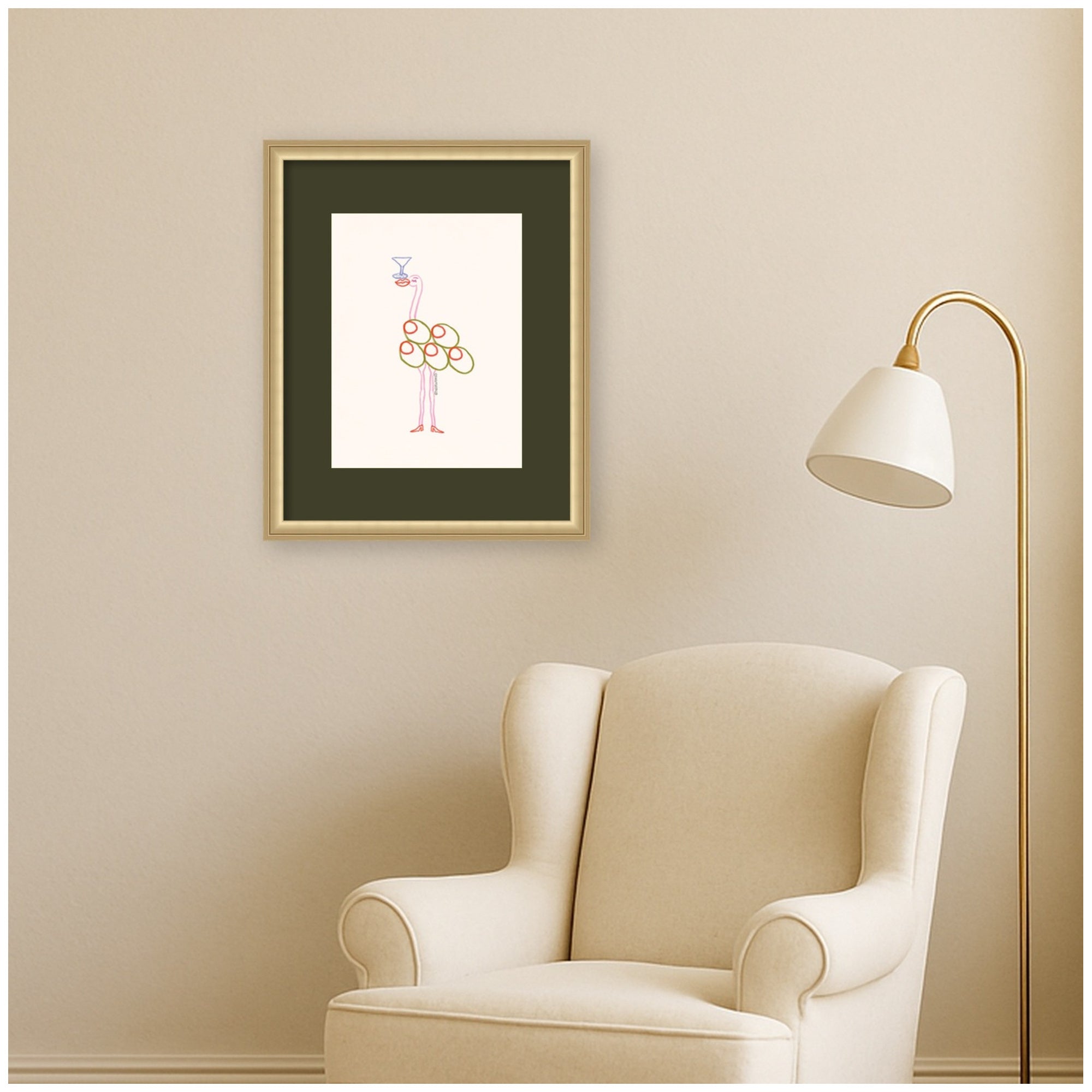 Framed Art 18x22 Florence Gold 6