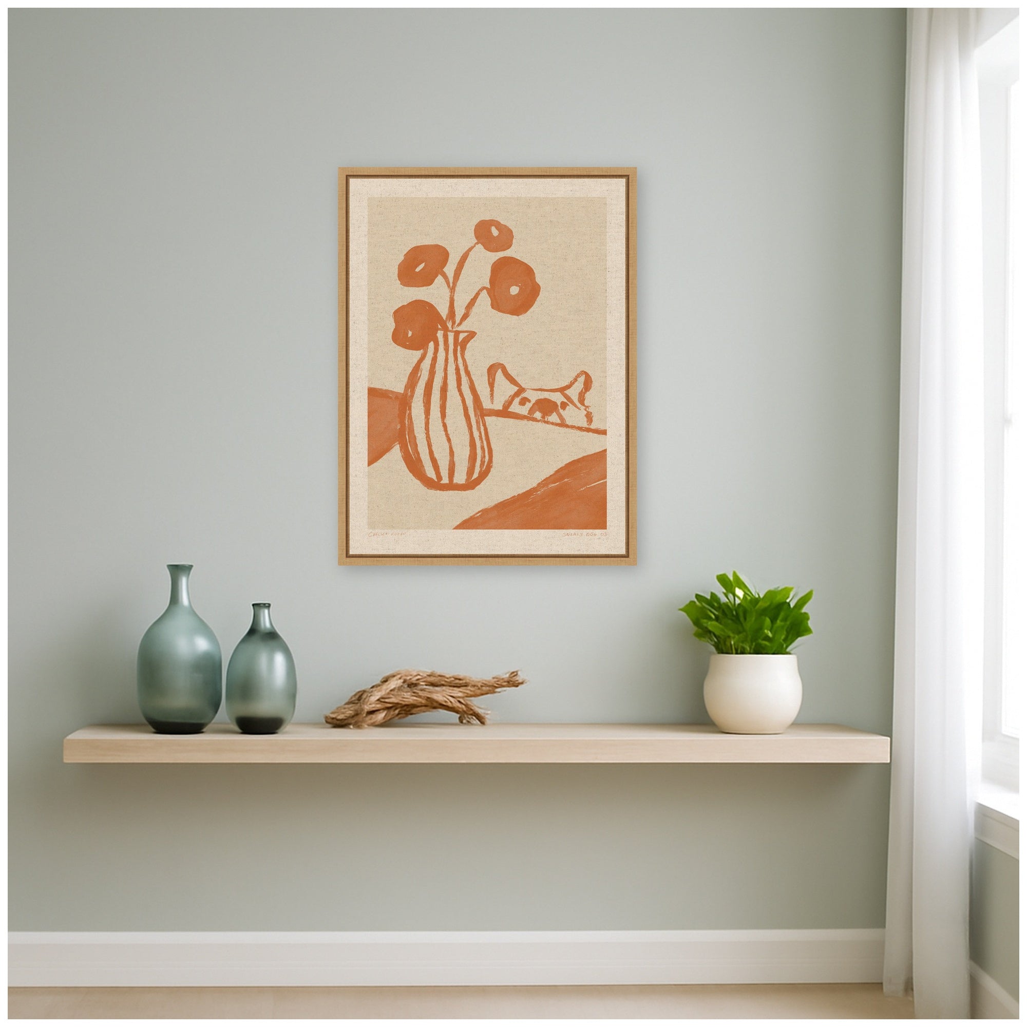 Framed Canvas 18x24 Sylvie Natural 6