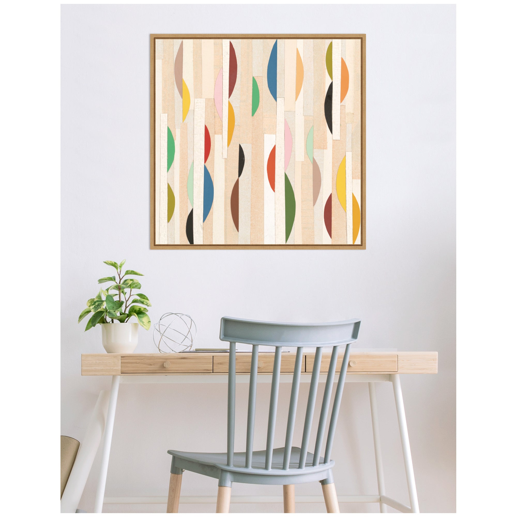 Geometric Abstract 1 FC by Felicia Dadak Framed Canvas Wall Art Print