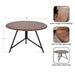 Coffee Table Walnut Brown Black 28x28x18 2