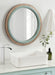 Round Mirror Blue 26" Diameter 7