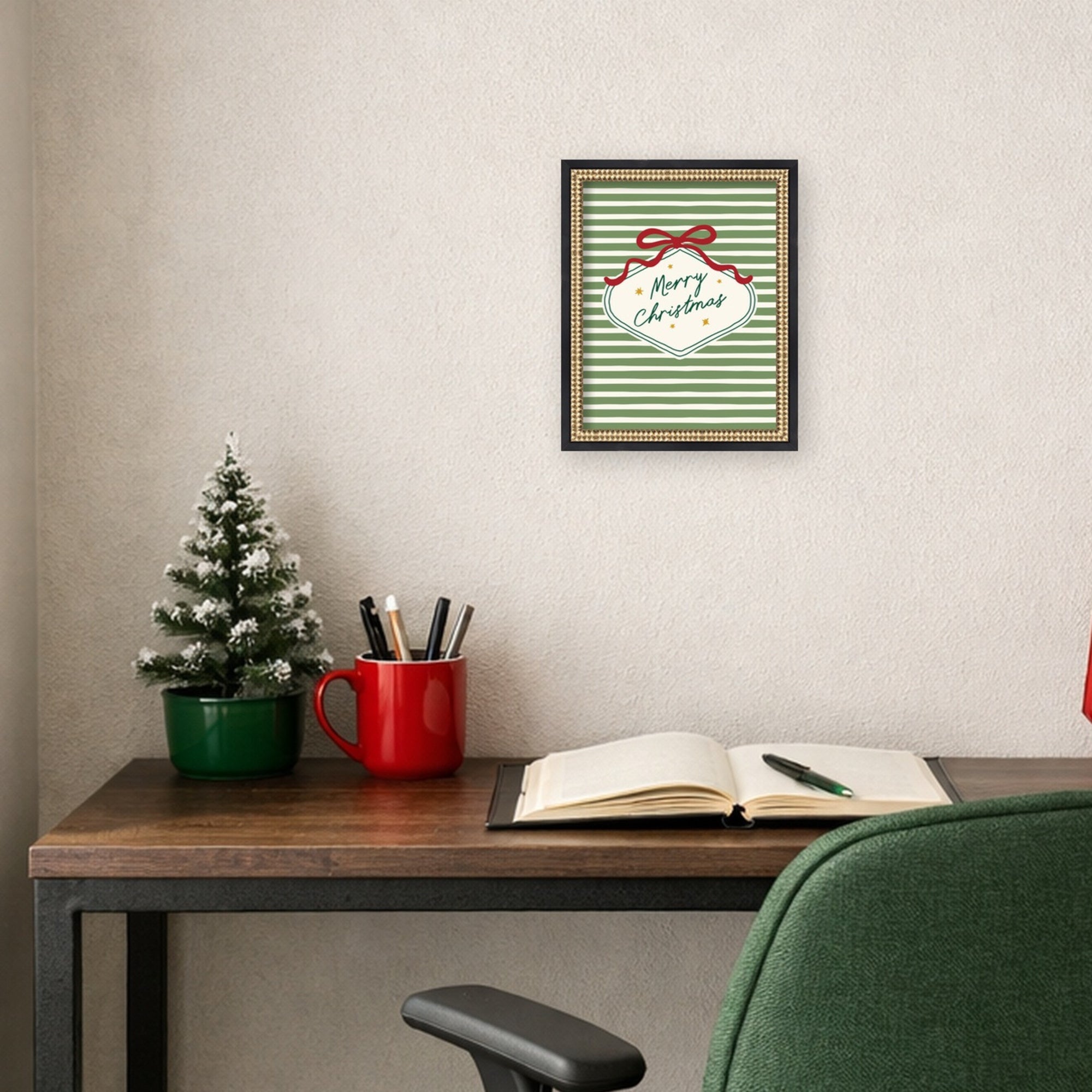 Mounted Canvas Castellan Black 13x16 5
