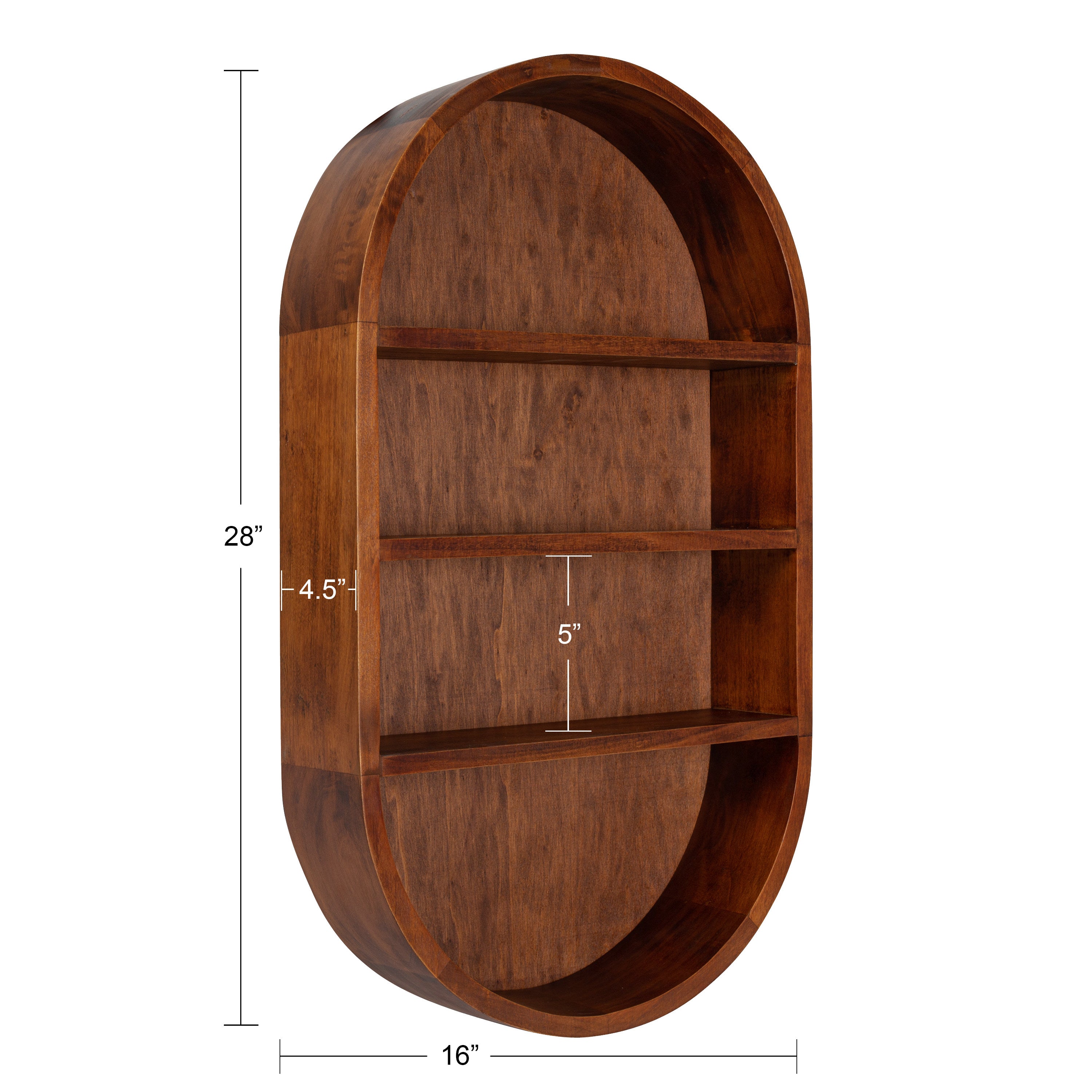 Accent Shelf Walnut Brown 16x28 2