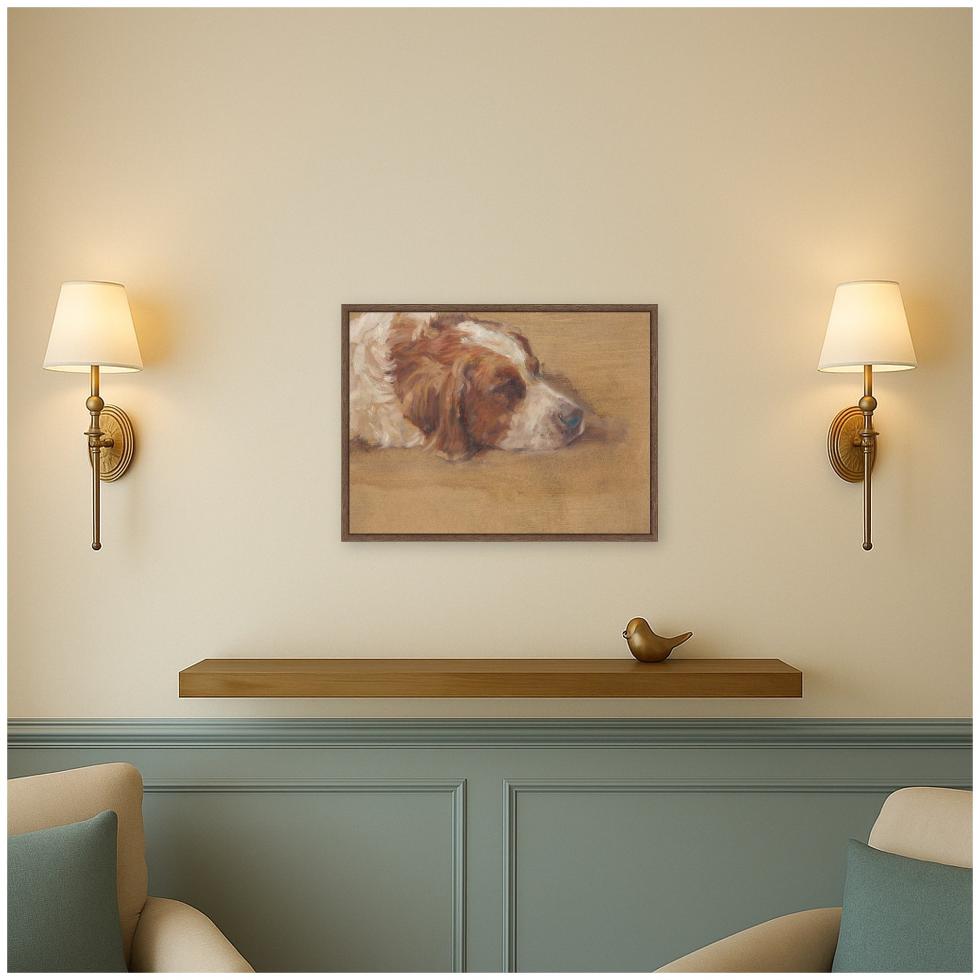 Framed Canvas 24x18 Sylvie Walnut 5