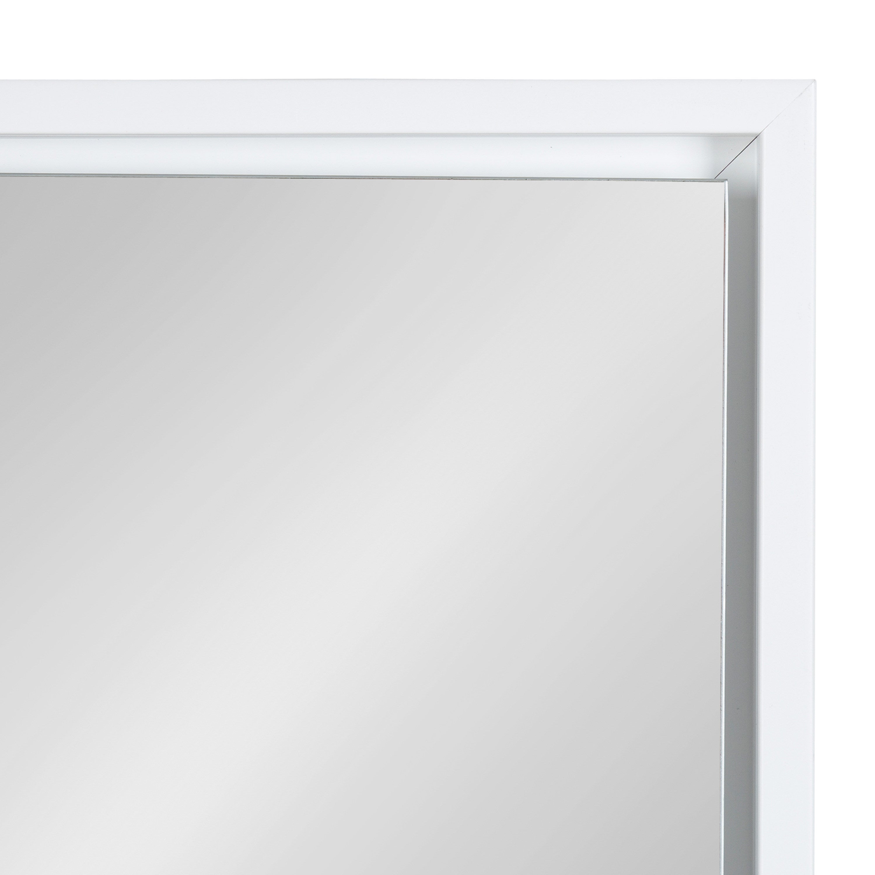 Rectangle Mirror White 18x24 3