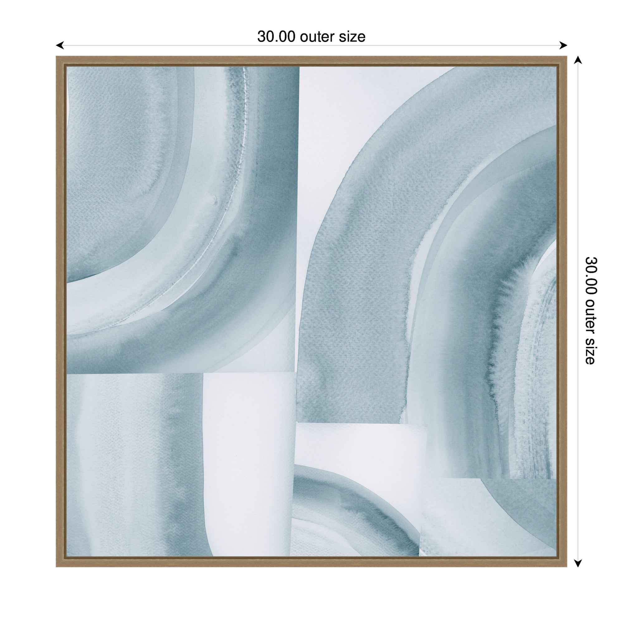 Framed Canvas Sylvie Dark Gold 30x30 2