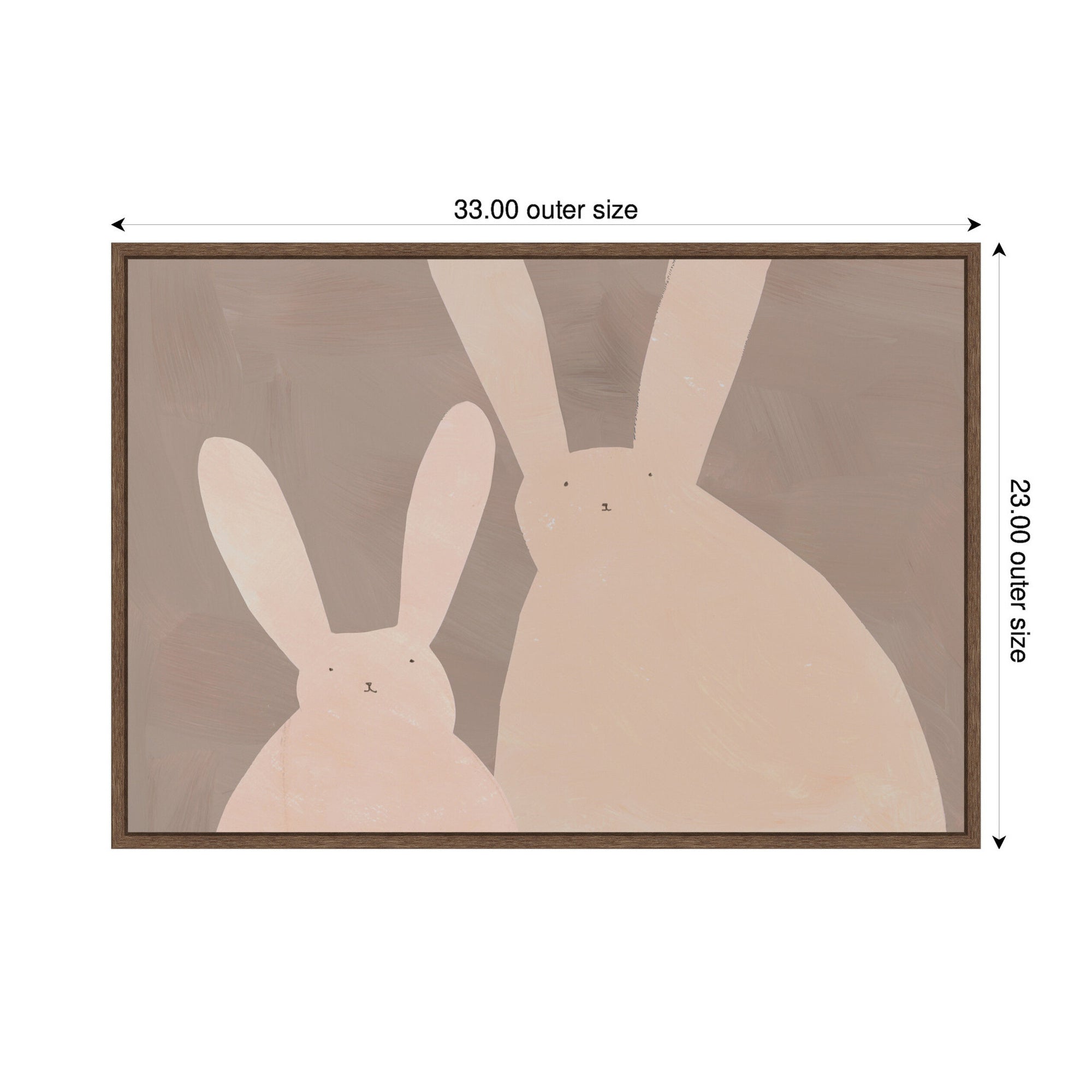 Bunny Mama and Baby II by Alicia Abla Framed Canvas Wall Art Print