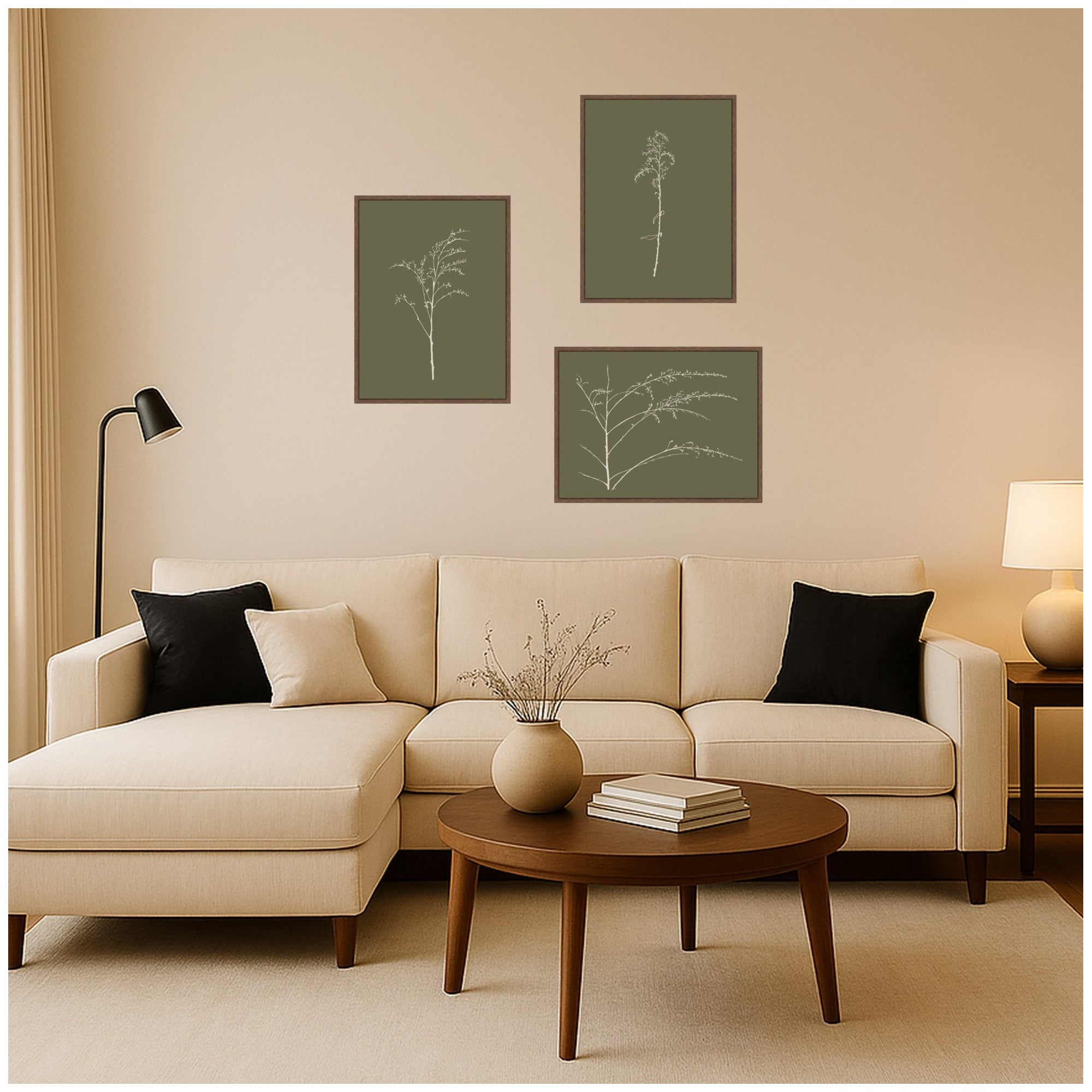 Art Set 3 Piece Set 18x24 Sylvie Walnut 5