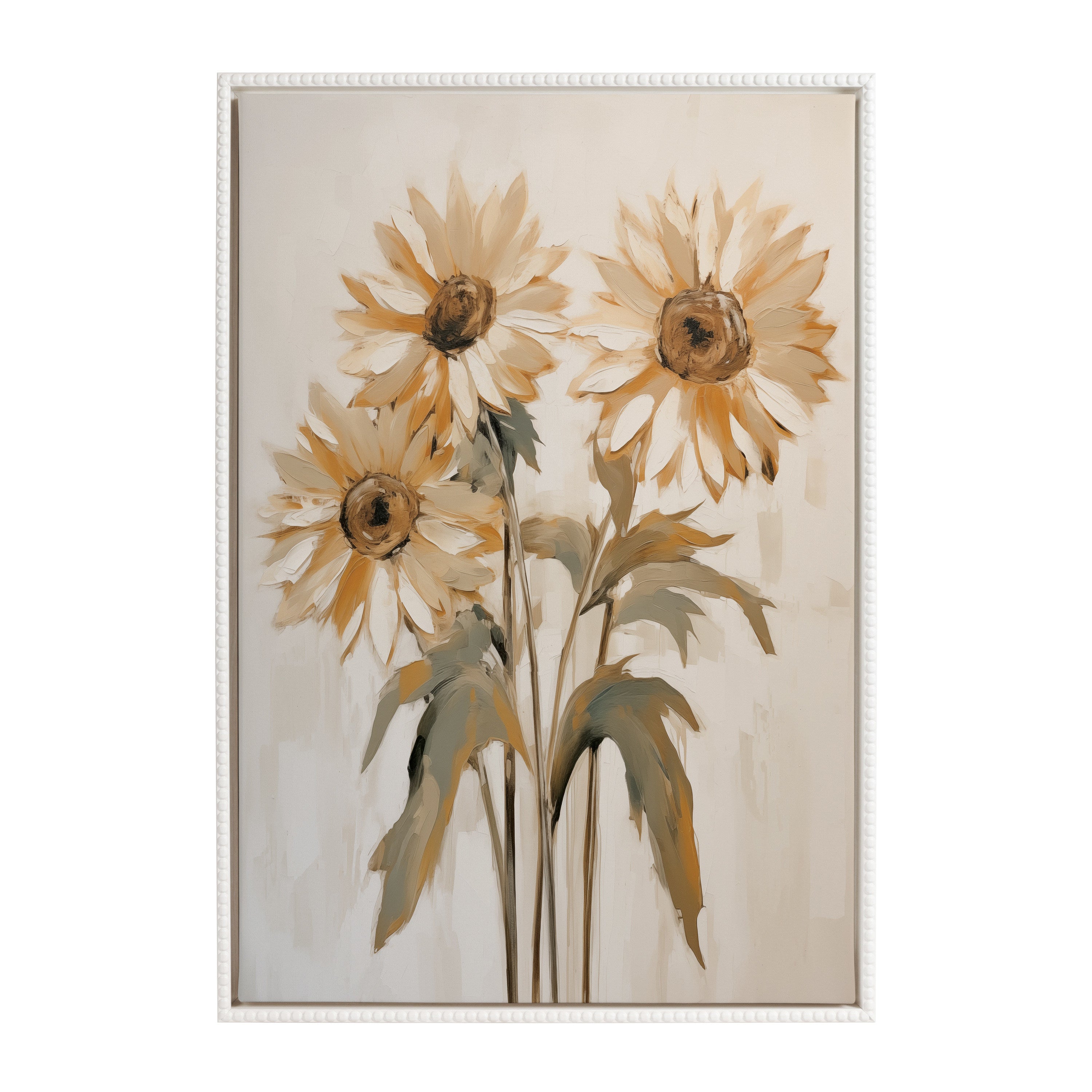 Framed Canvas 23x33 Sylvie Beaded White 2