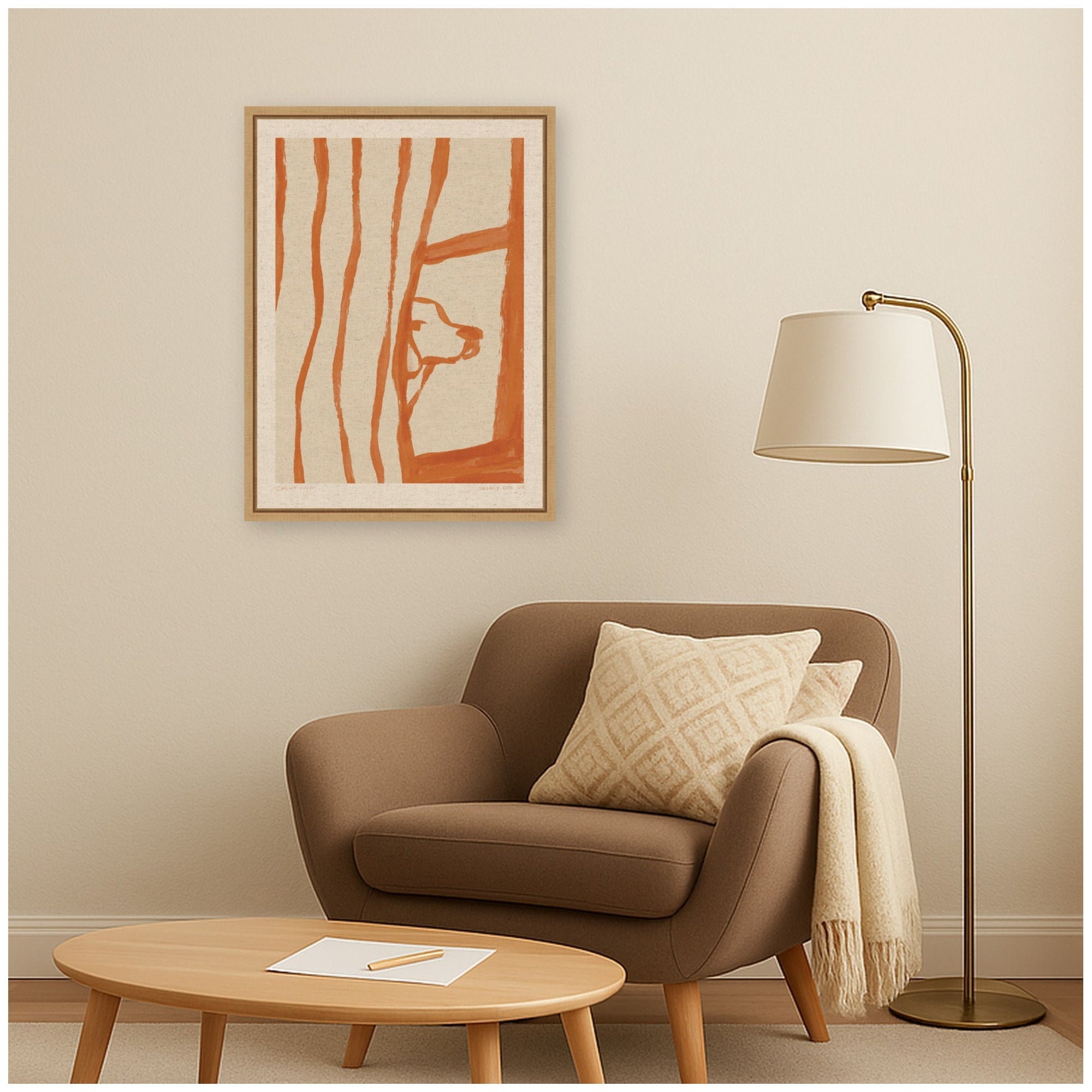 Framed Canvas 18x24 Sylvie Natural 6