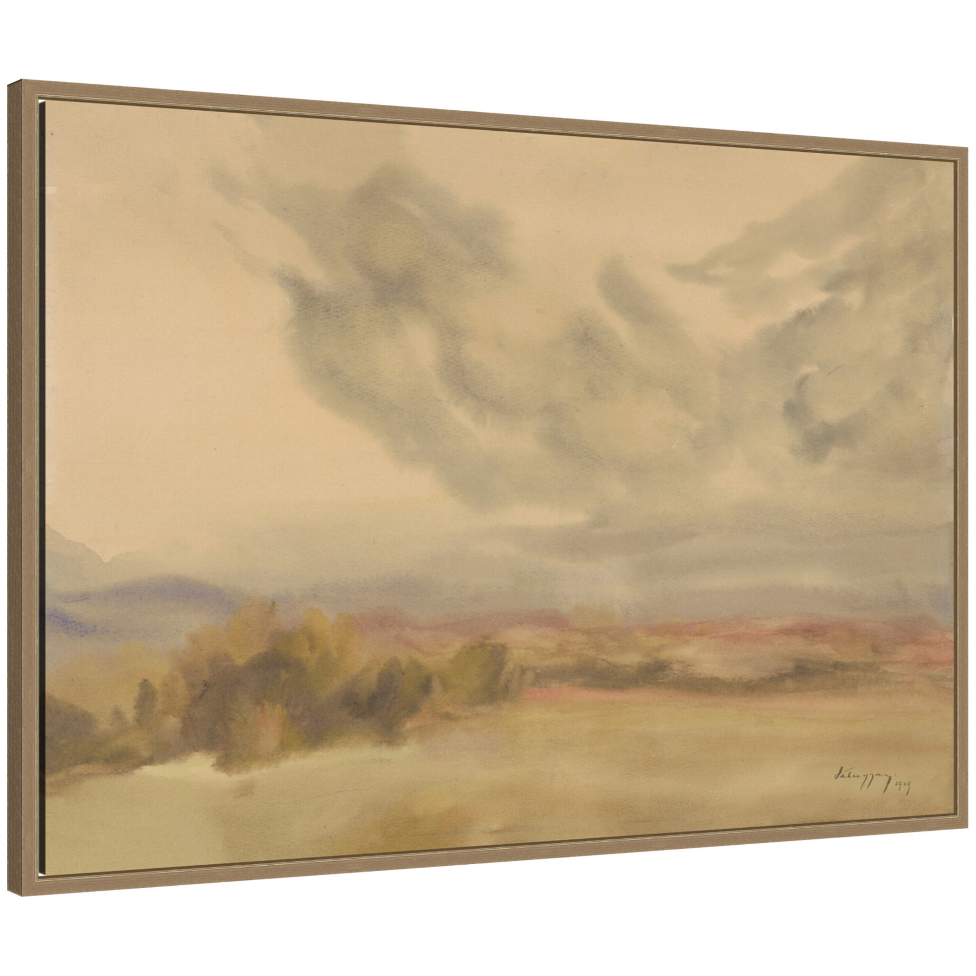 Framed Canvas 33x23 Sylvie Dark Gold 1