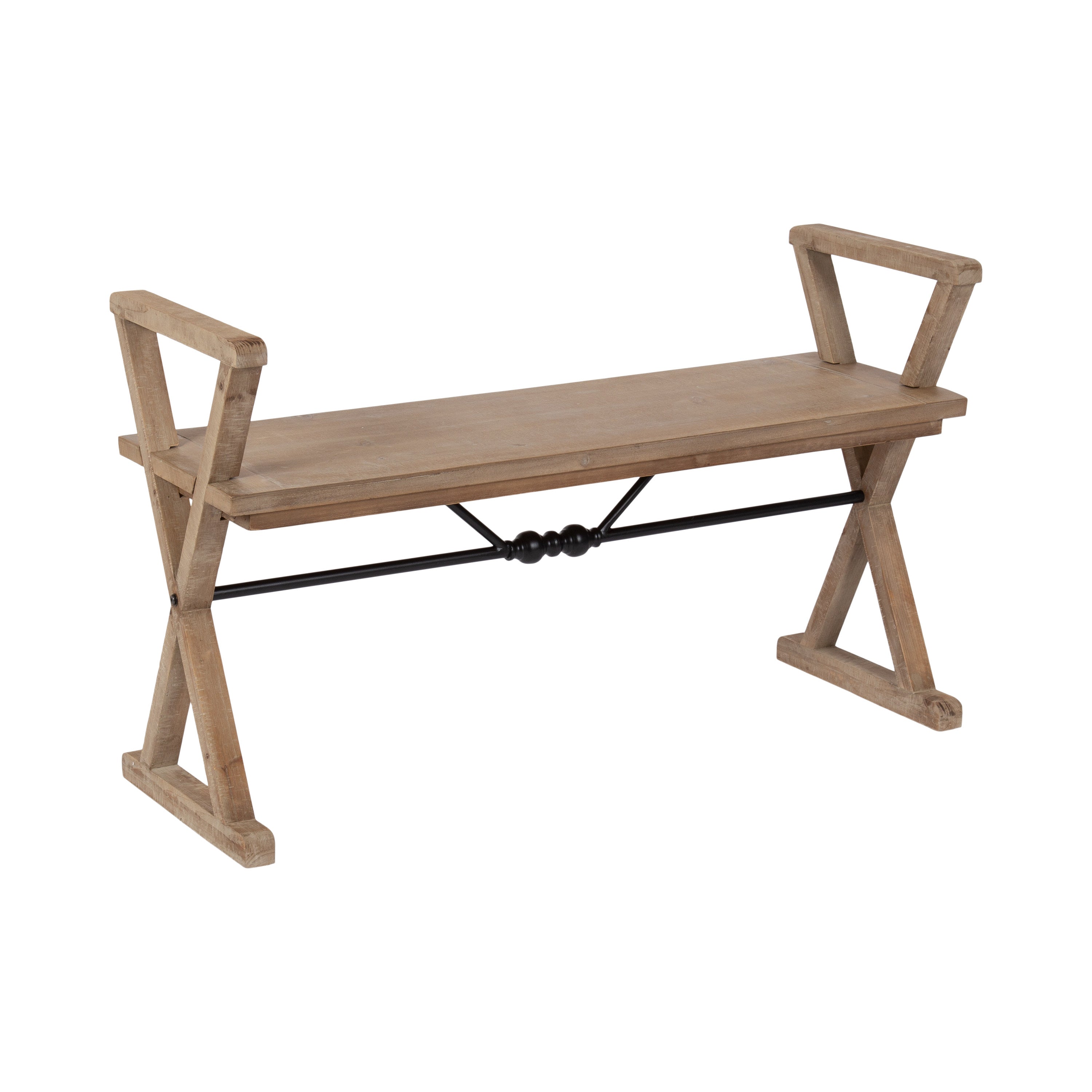 Bench Rustic Brown 43x15x26 1