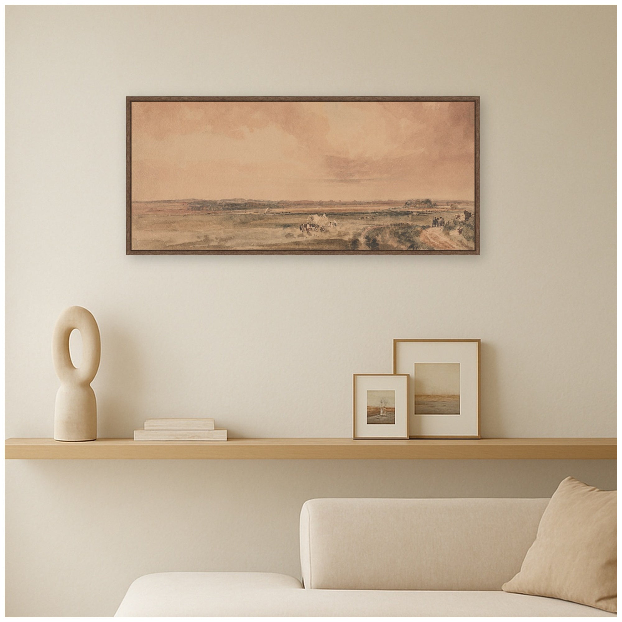 Framed Canvas 40x18 Sylvie Walnut 5