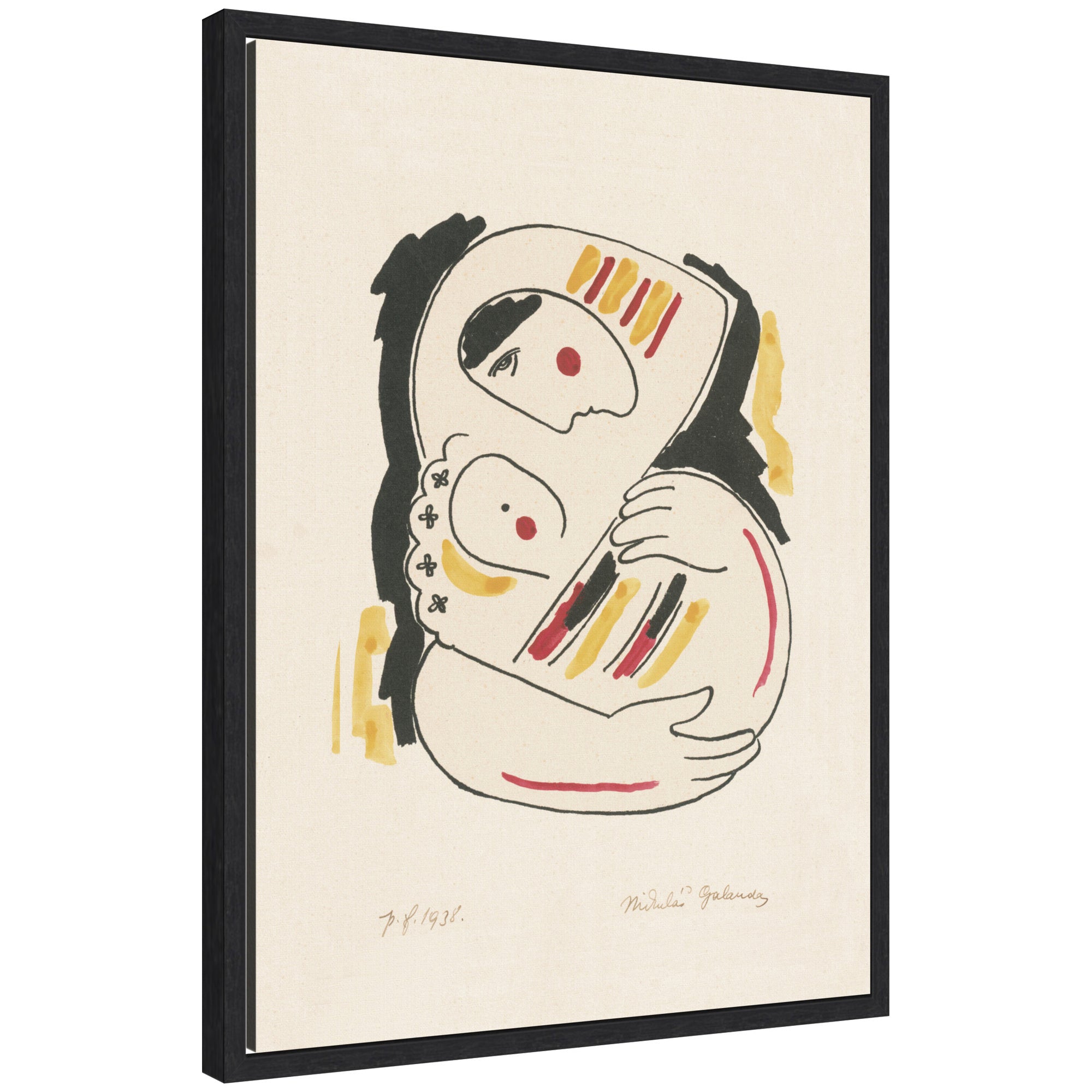 1938 Mikulas Galanda by Nostalgia Prints Framed Canvas Wall Art Print