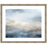 Framed Art Tonal Abstract Oceanic Nautical Serenity Blue Horizontal by The Creative Bunch Studio