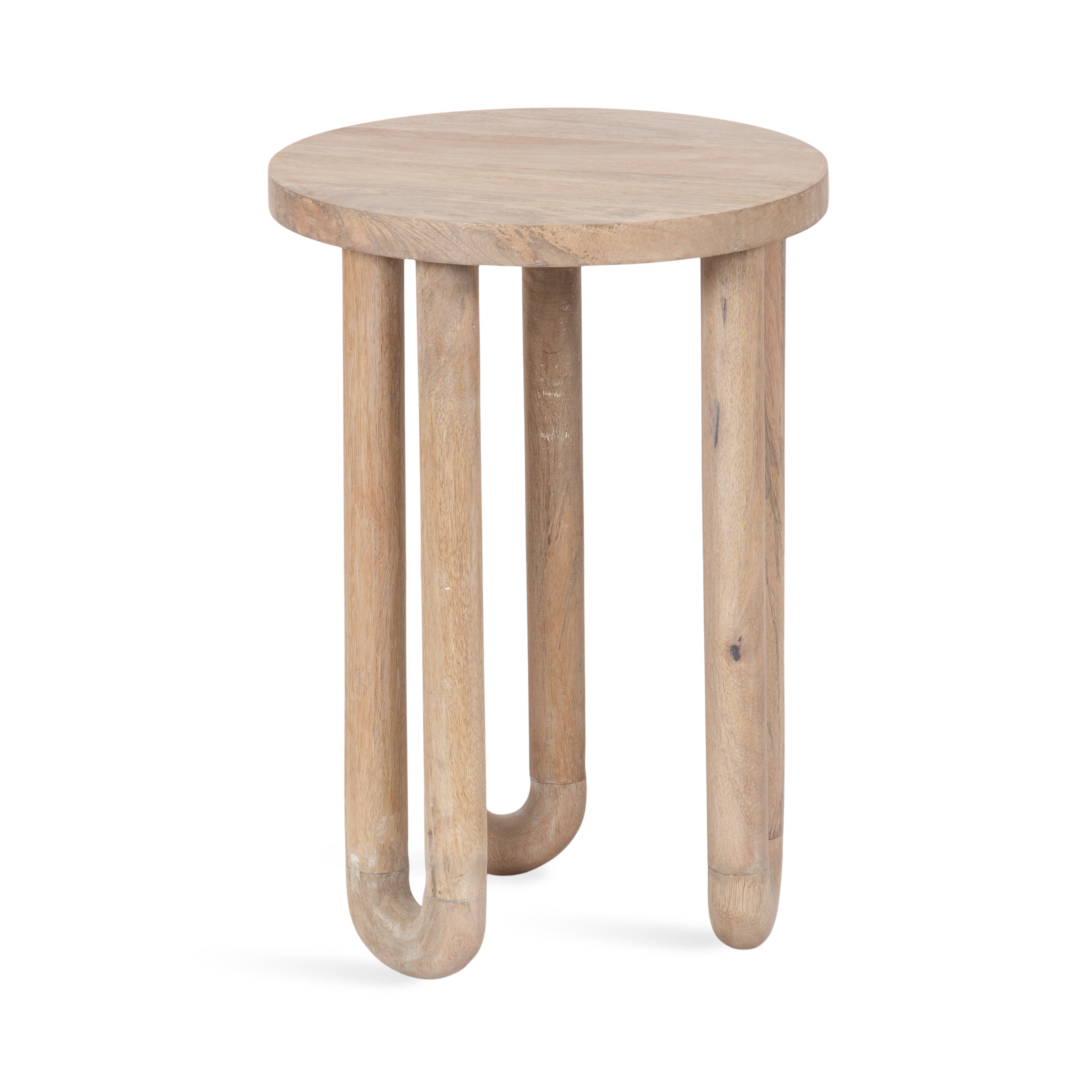 Side Table Natural Beige 14x14x20 5