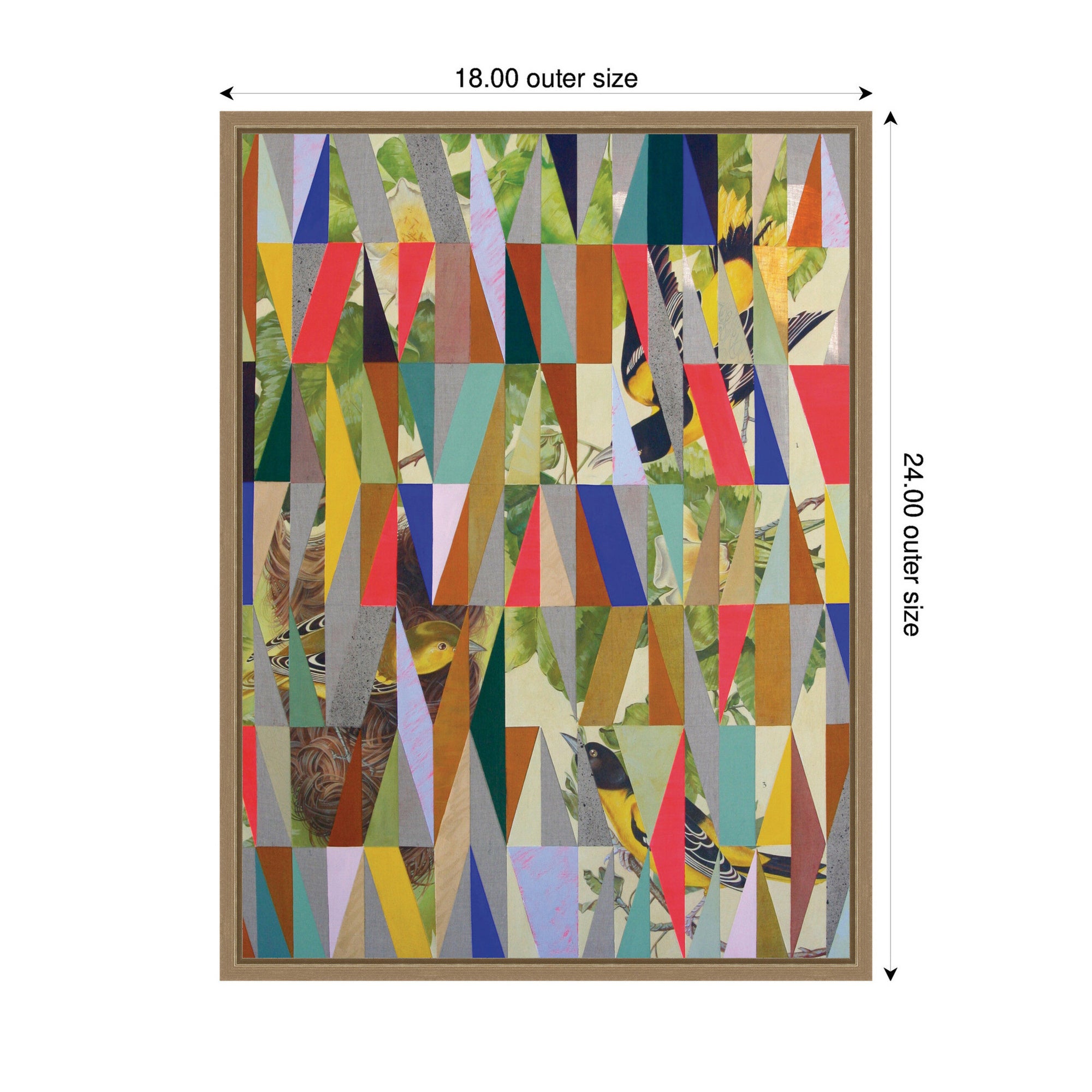 Framed Canvas 18x24 Sylvie Dark Gold 2