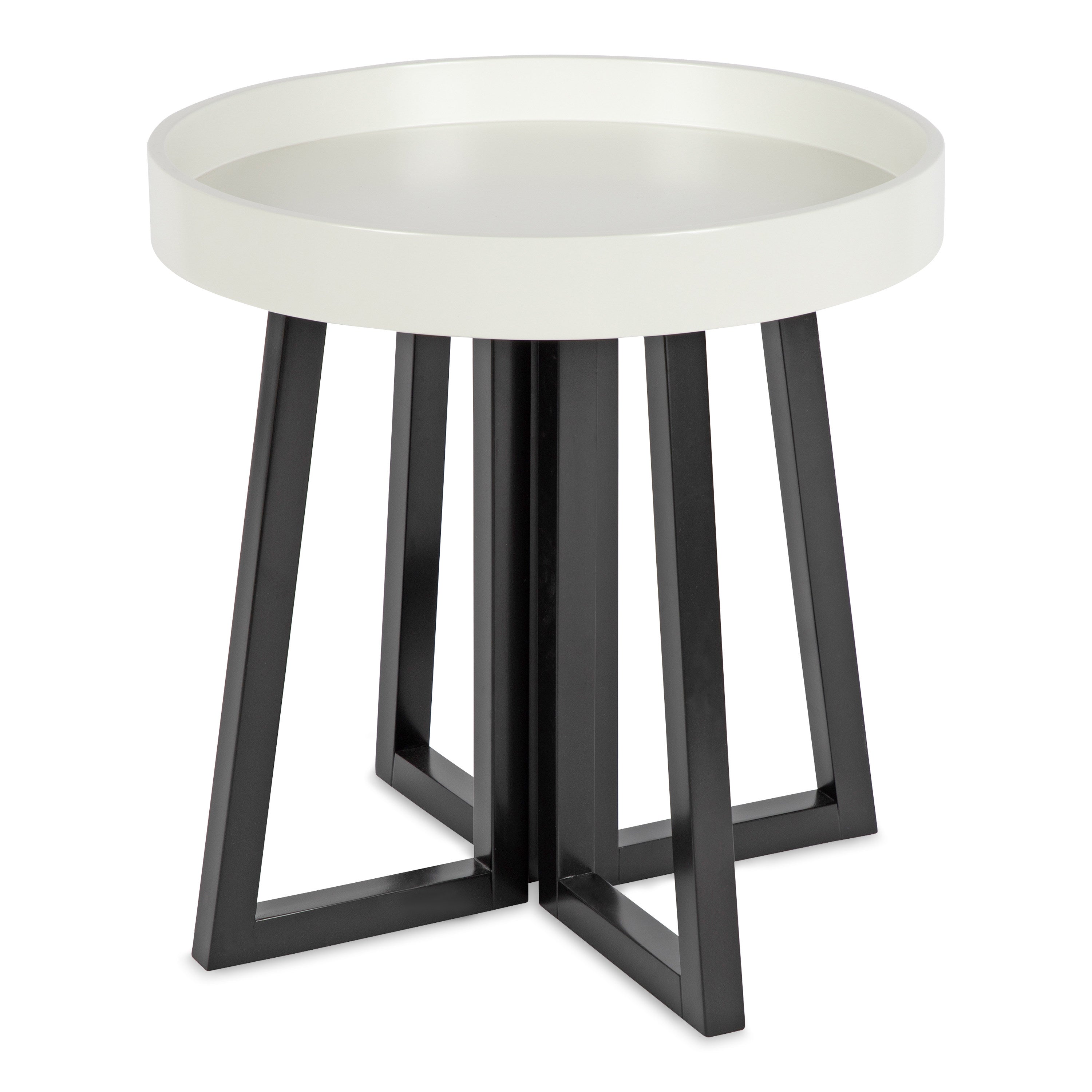 Side Table Black White 20x20x20 1