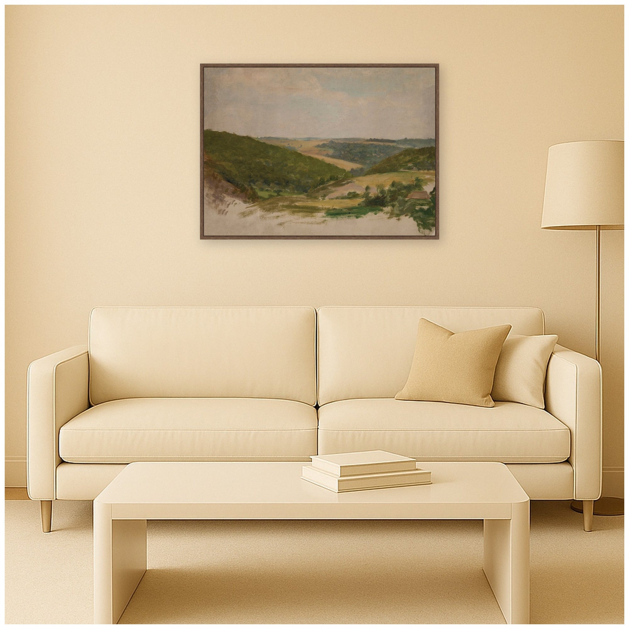 Framed Canvas 38x28 Sylvie Walnut 5